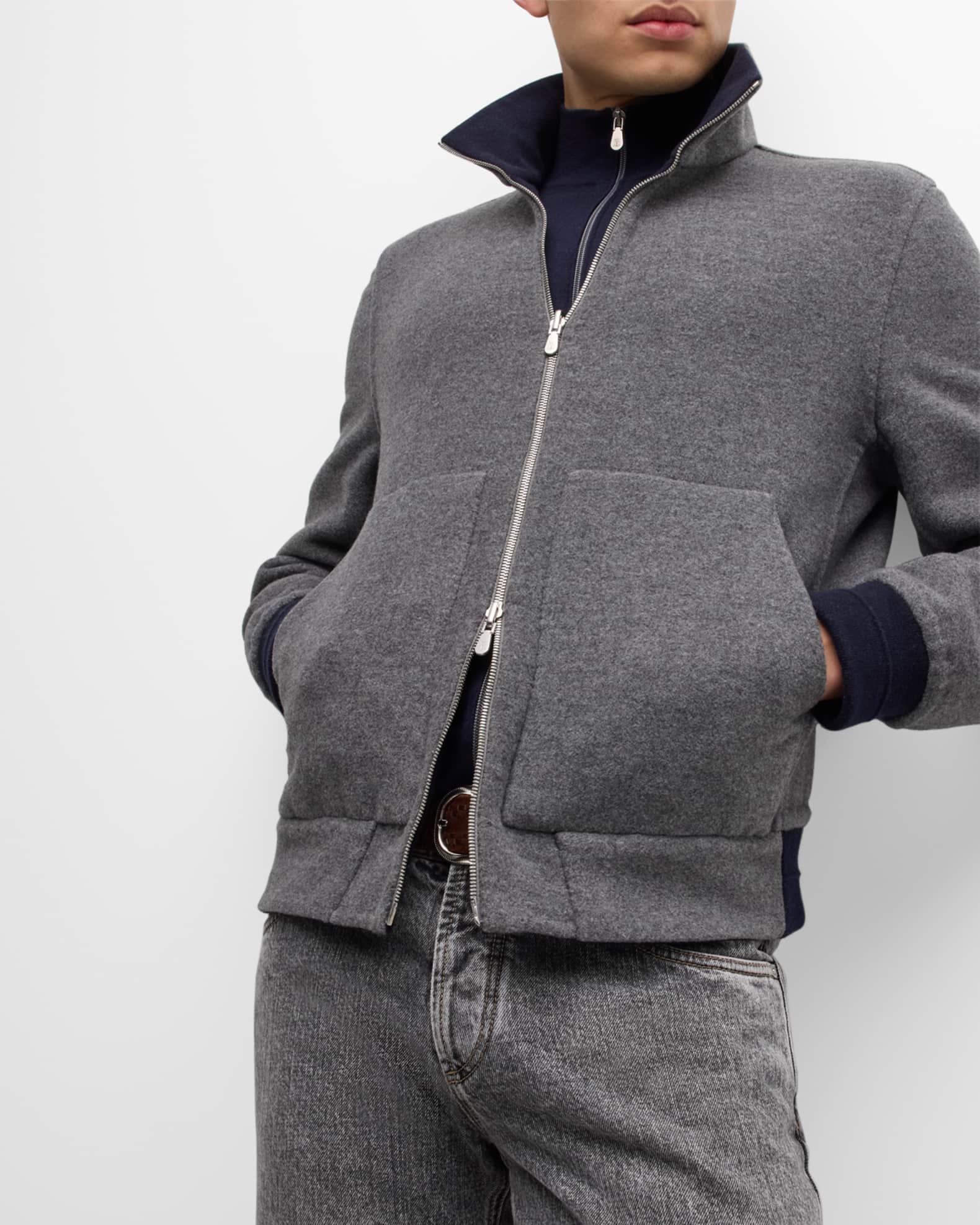 Men's Cashmere Reversible Blouson Jacket