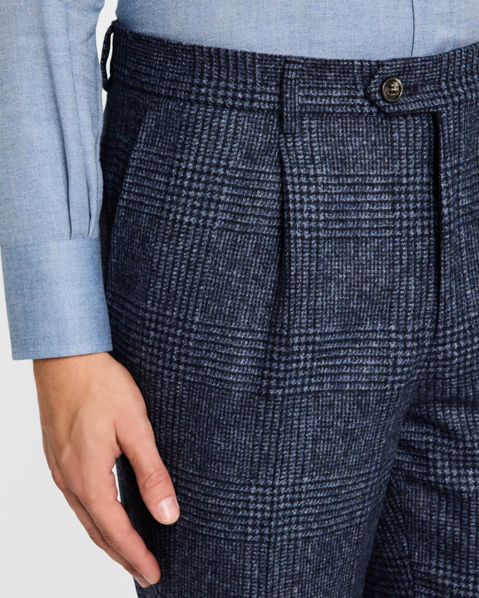 Men's Overplaid Double-Breasted Suit - Thumbnail 2