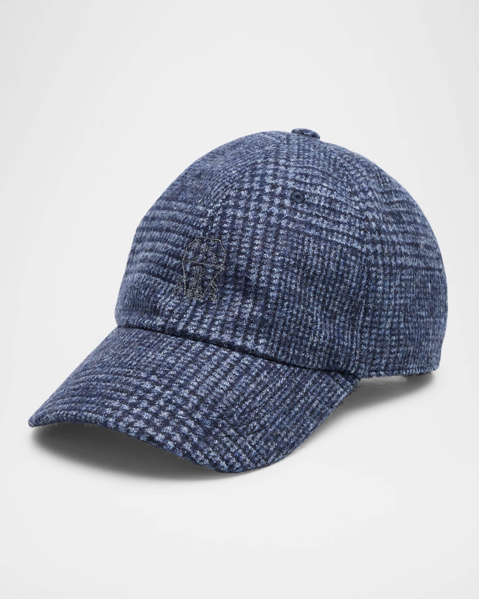 Wool plaid baseball cap discount