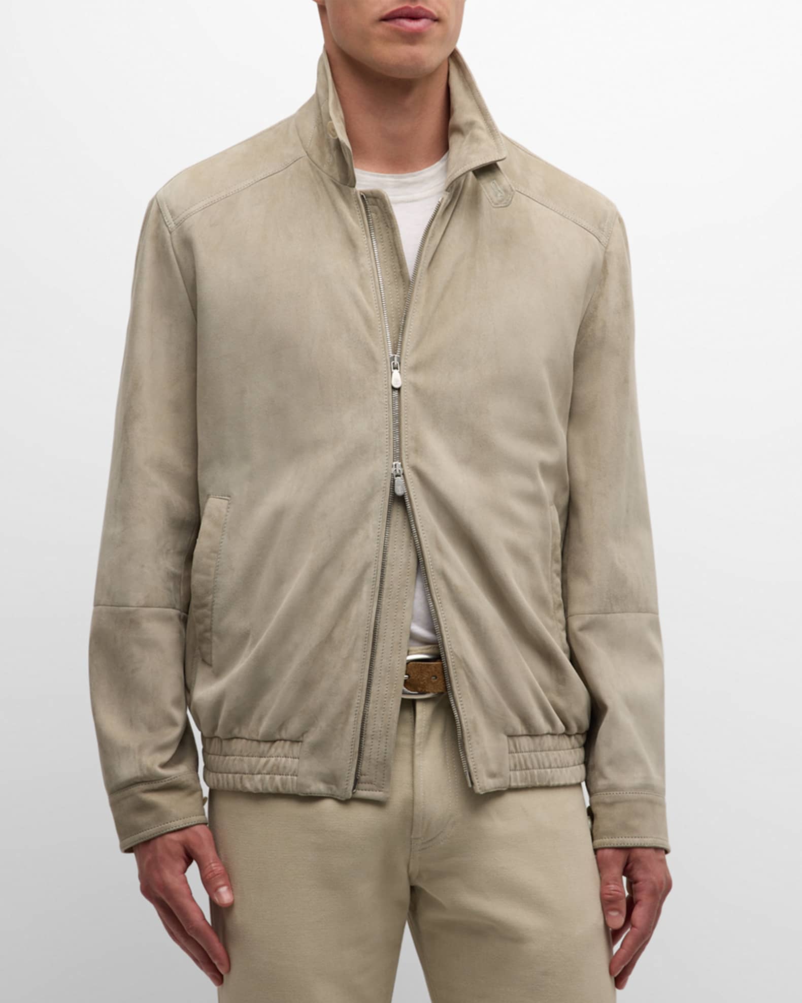 Brunello Cucinelli lambskin Leather Double Riders jacket Camel M