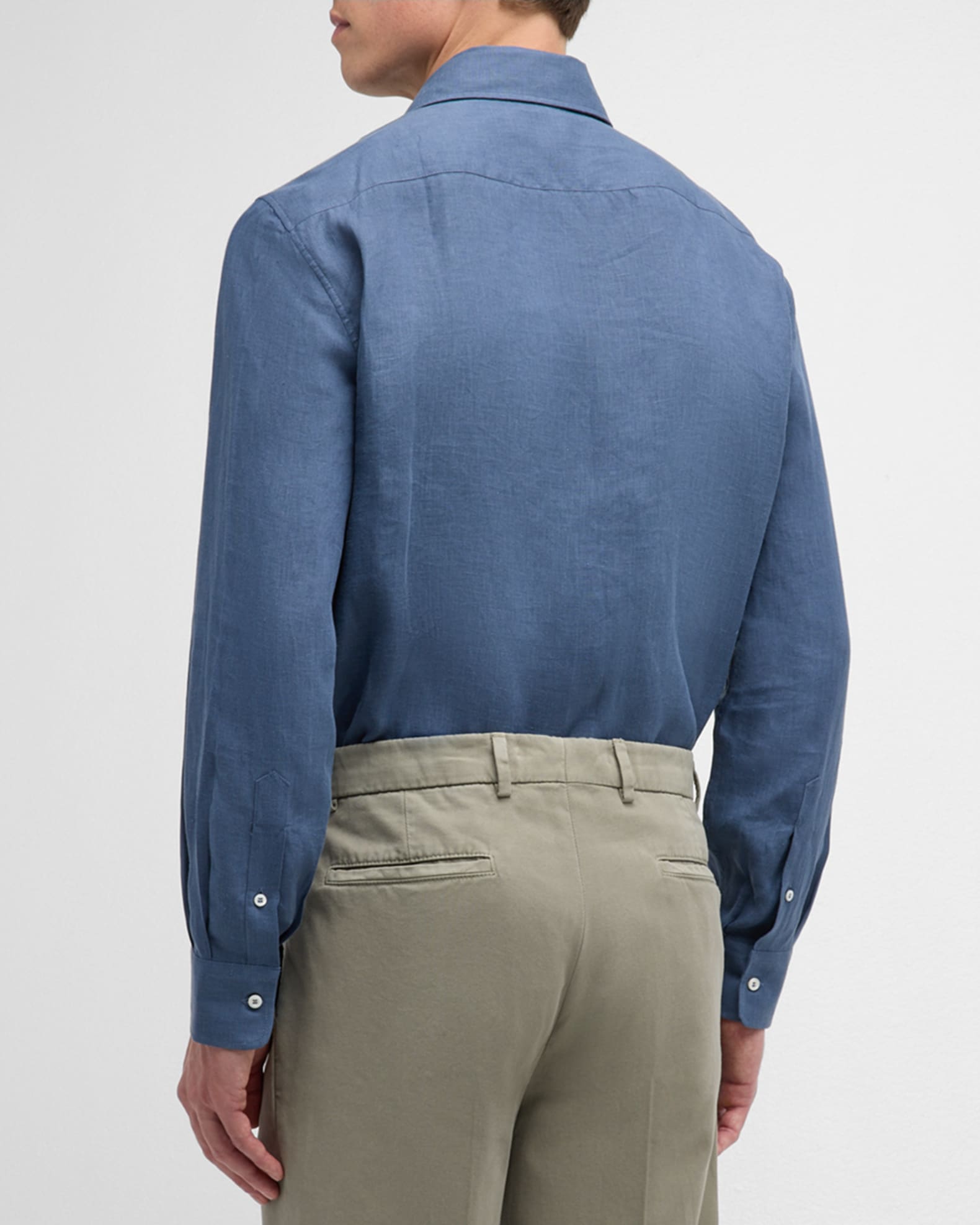 Brunello Cucinelli Men's Easy Fit Woven Sport Shirt | Neiman