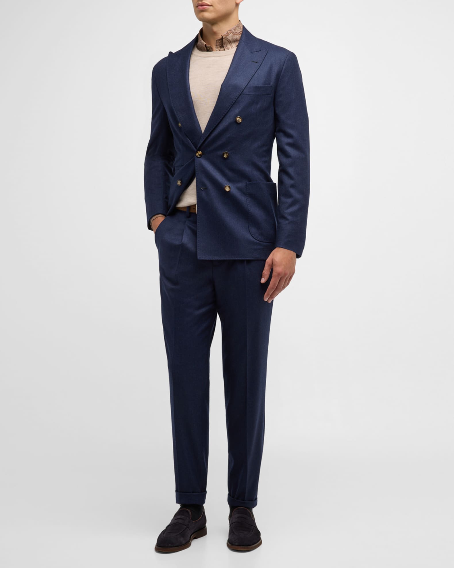 【送料&関税込】Brunello Cucinelli Double-breasted Tailored Brunello Cucinelli Double-Breasted Tailored Blazer