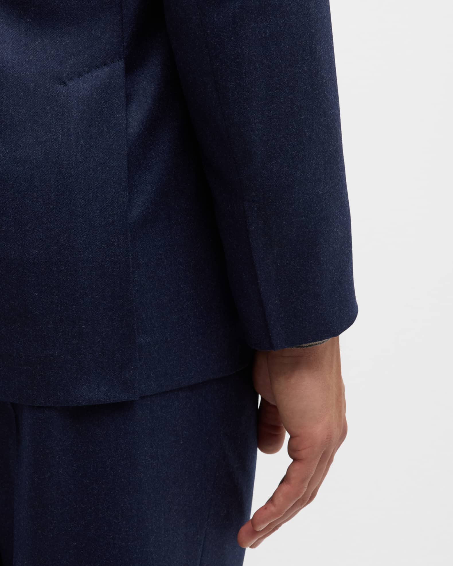 Men's Double-Breasted Flannel Suit 1
