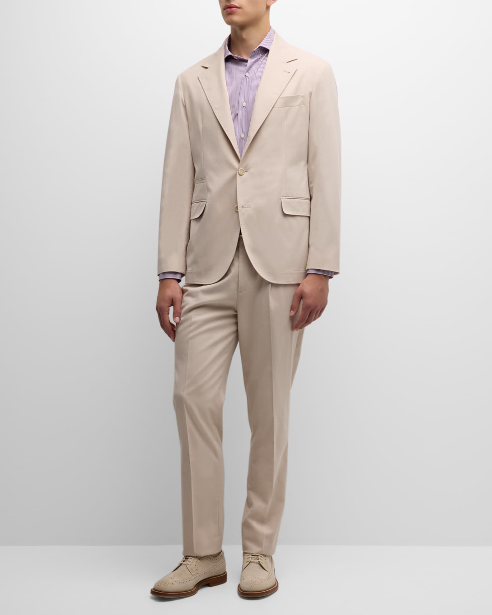 【関税＆送料込み】Brunello Cucinelli Cotton And Silk Blend BRUNELLO CUCINELLI Bead-embellished striped cotton and silk