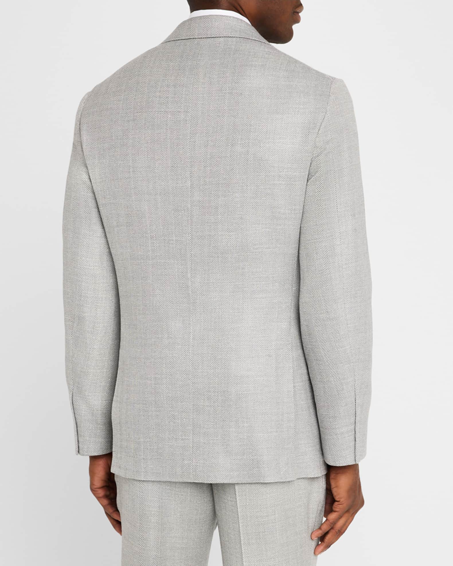 Brunello Cucinelli Men's Wool, Silk and Linen Chevron Two