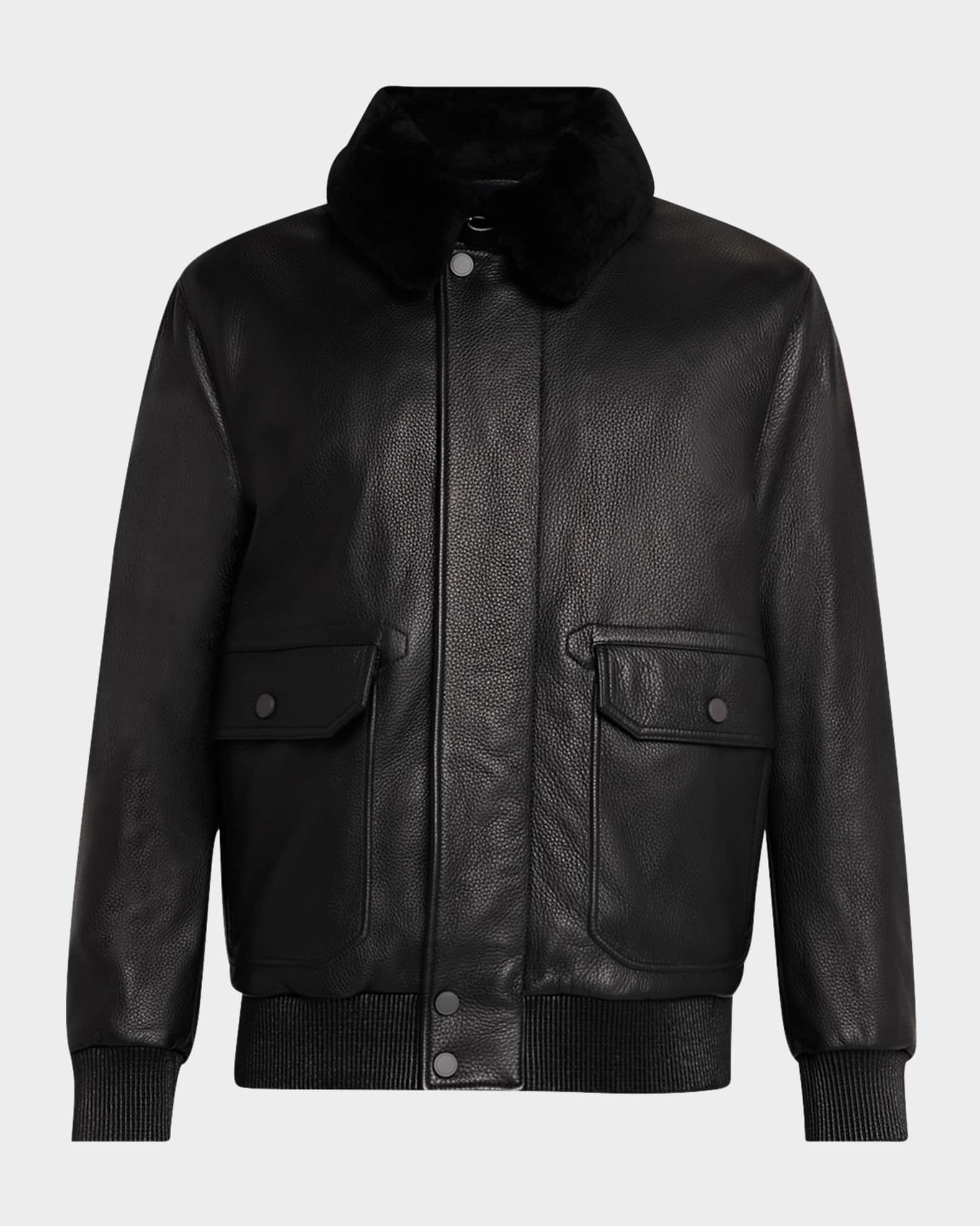Men's Soft Grain Deerskin Bomber Jacket 0