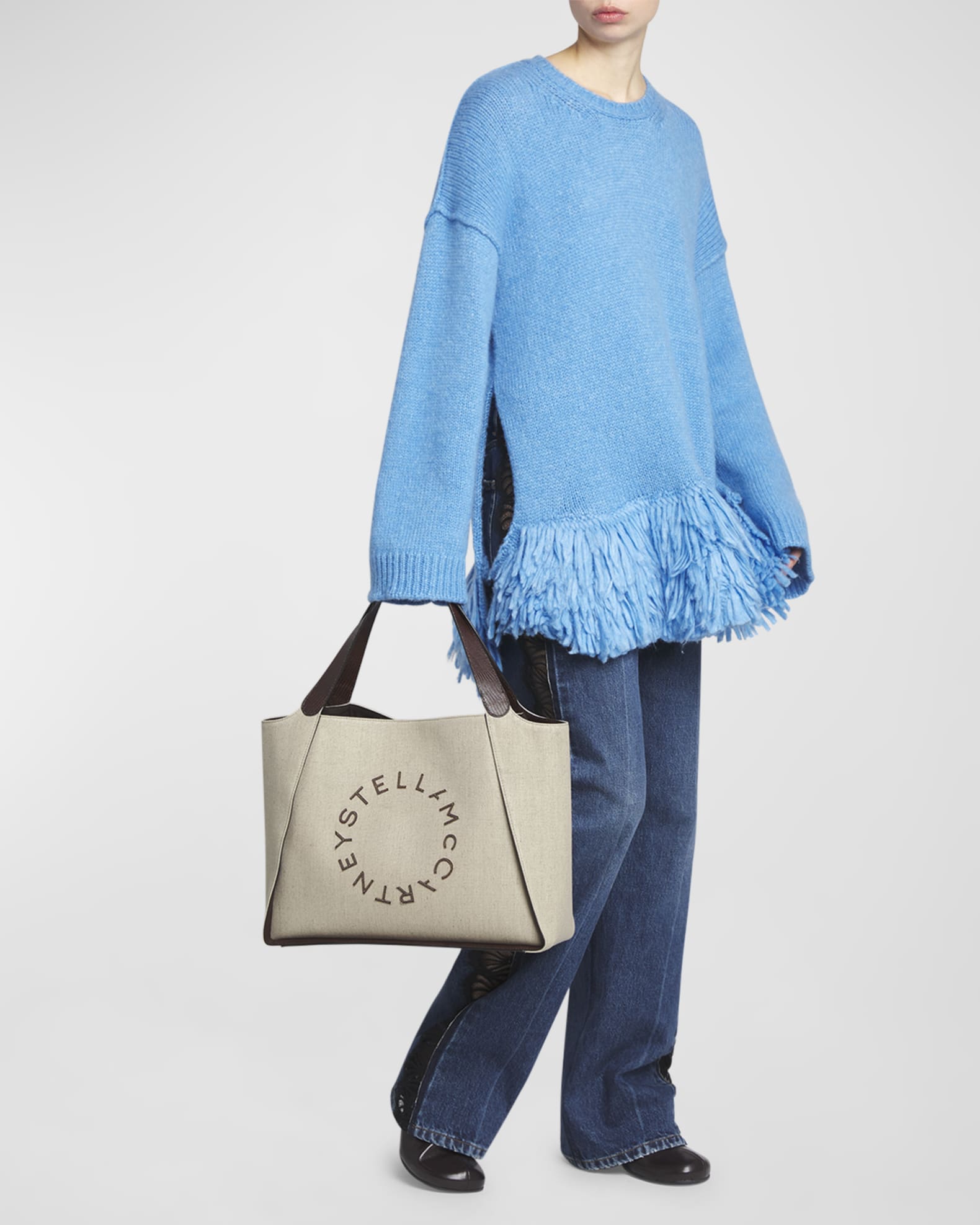 Stella McCartney Logo Eco Canvas Tote Bag Neiman Marcus