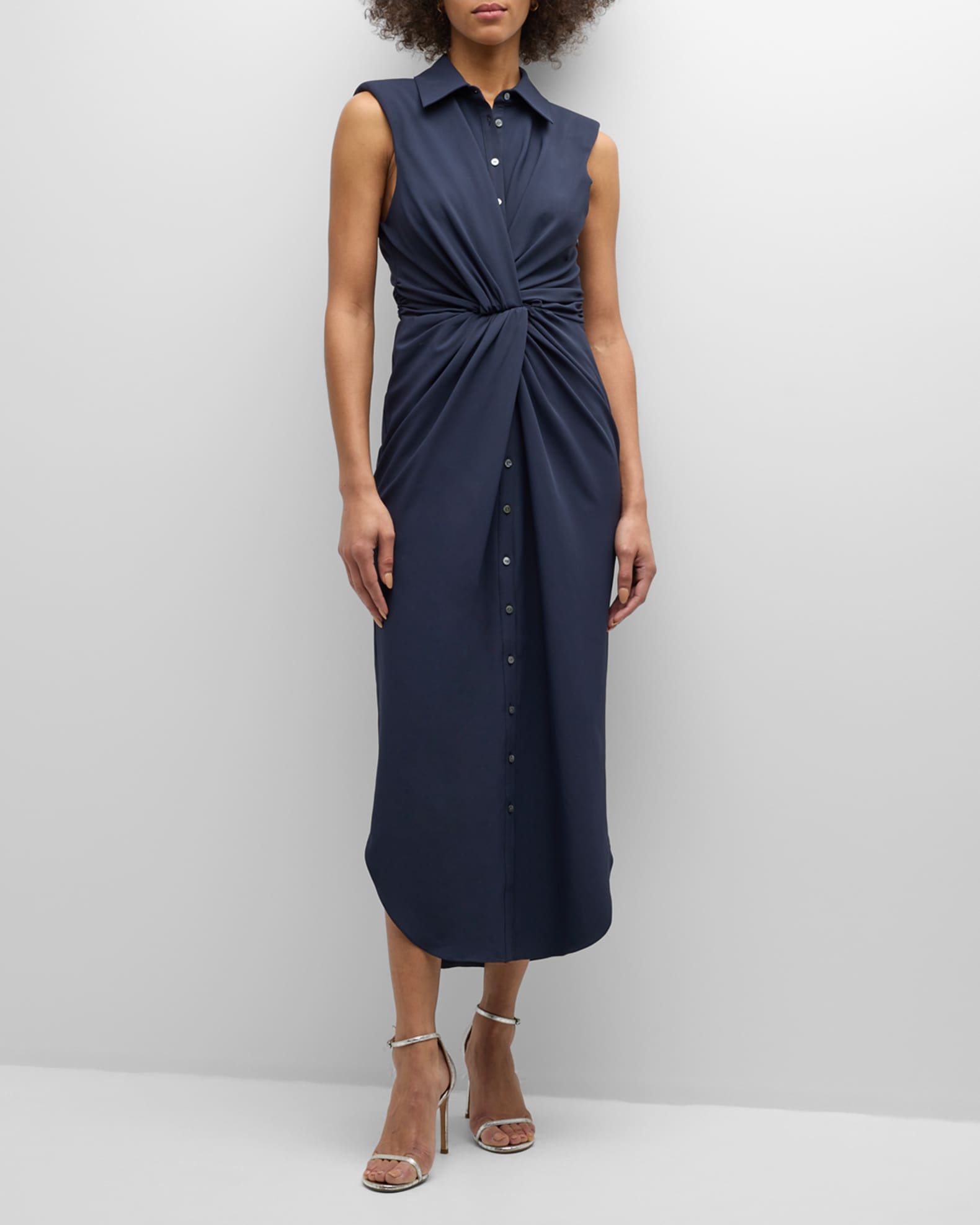 Catalina Sleeveless Twisted Midi Shirtdress 1