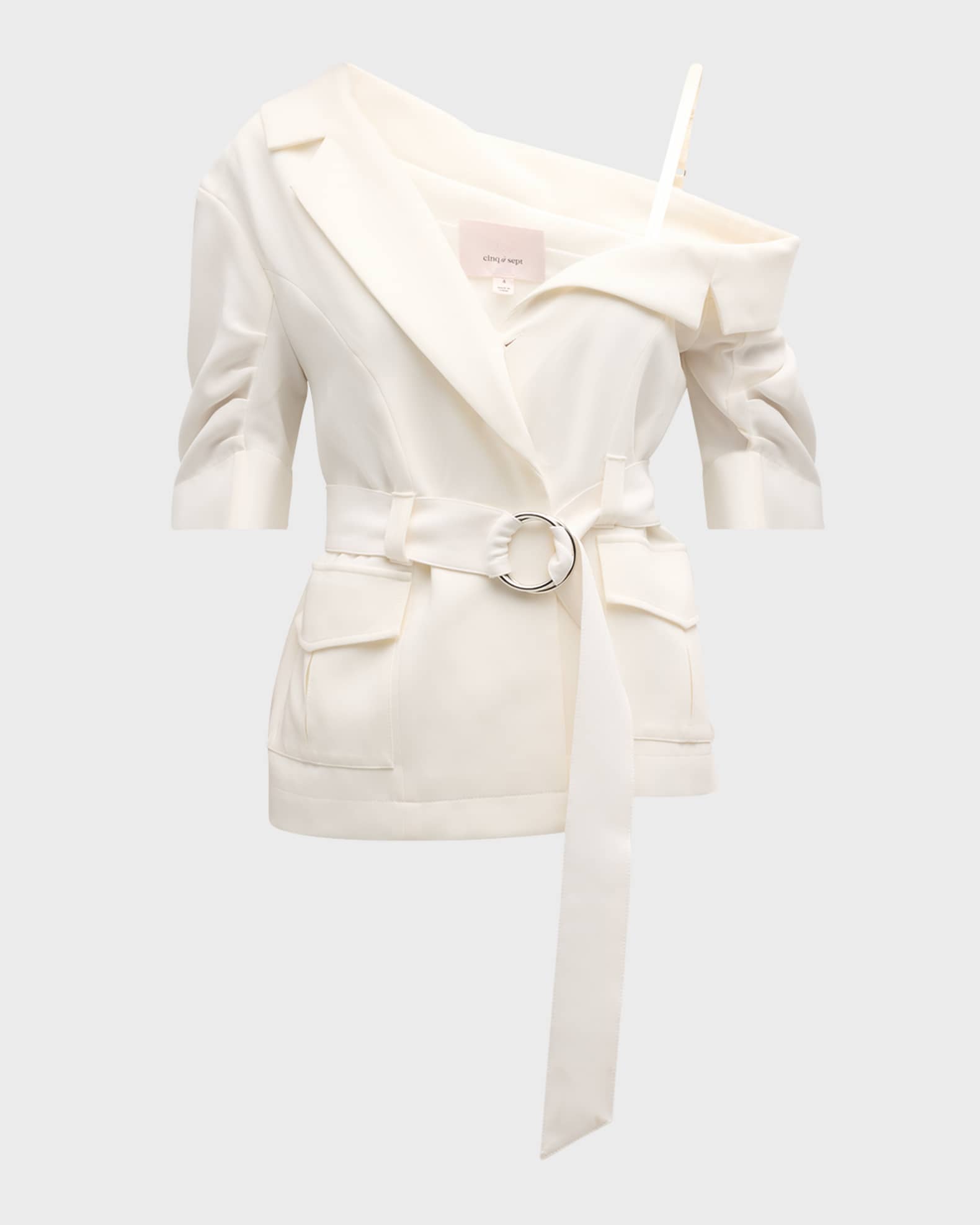 Cinq a Sept Katie One-Shoulder Belted Top