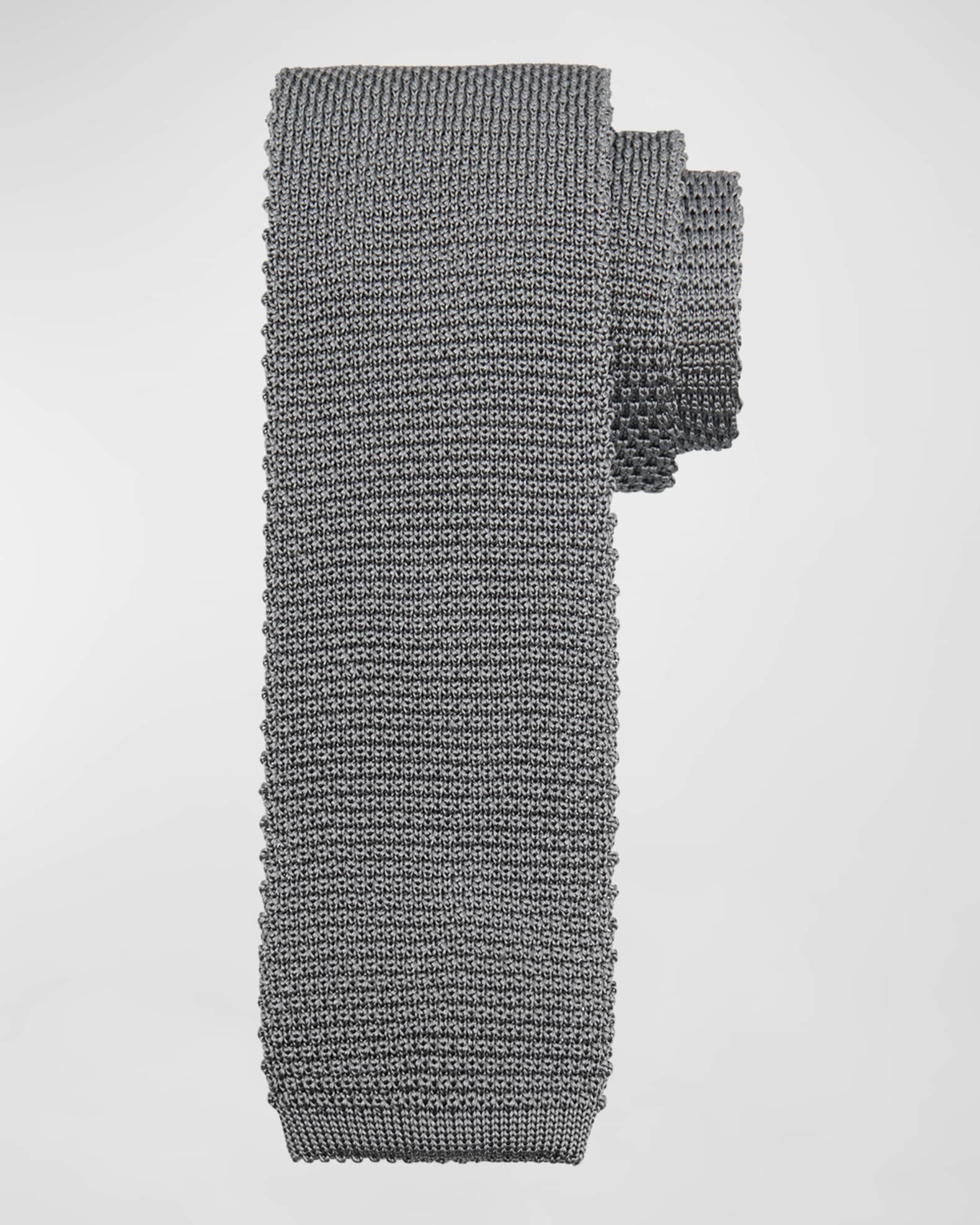 Men's Silk-Cotton Knit Tie 0