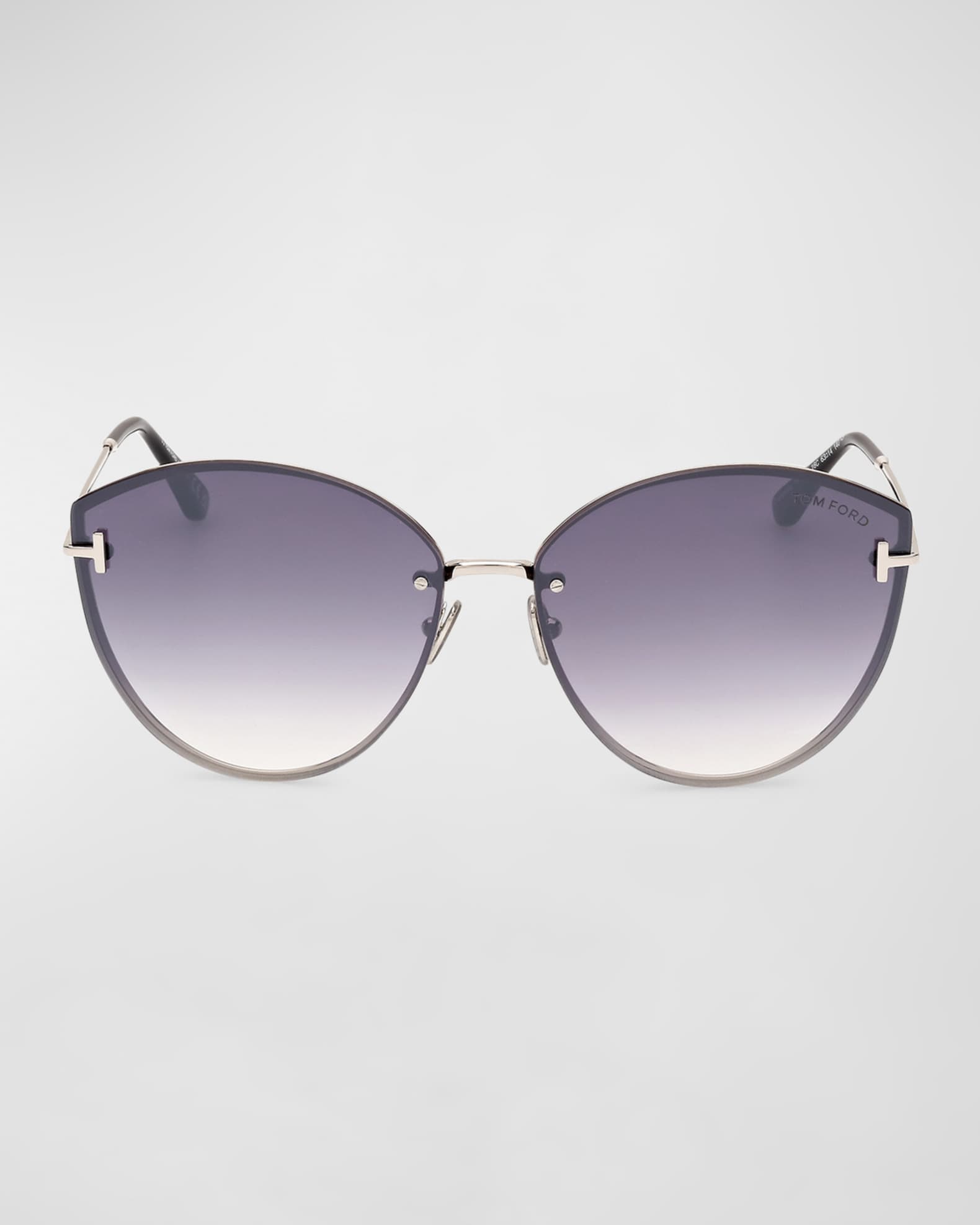 Evangeline Metal Cat-Eye Sunglasses