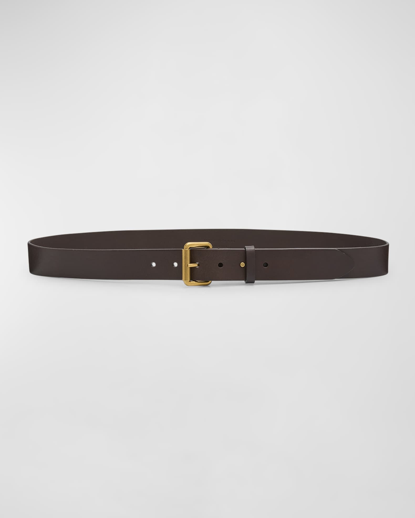 Saint Laurent Motorcycle Grainy Leather Belt