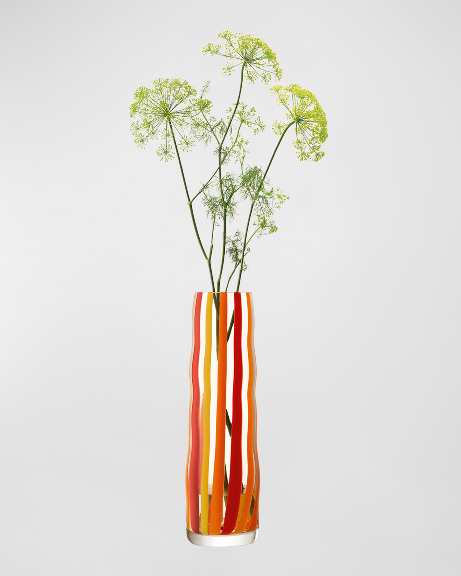 Folk 12.5" Vase, Orange/Red/Yellow 1