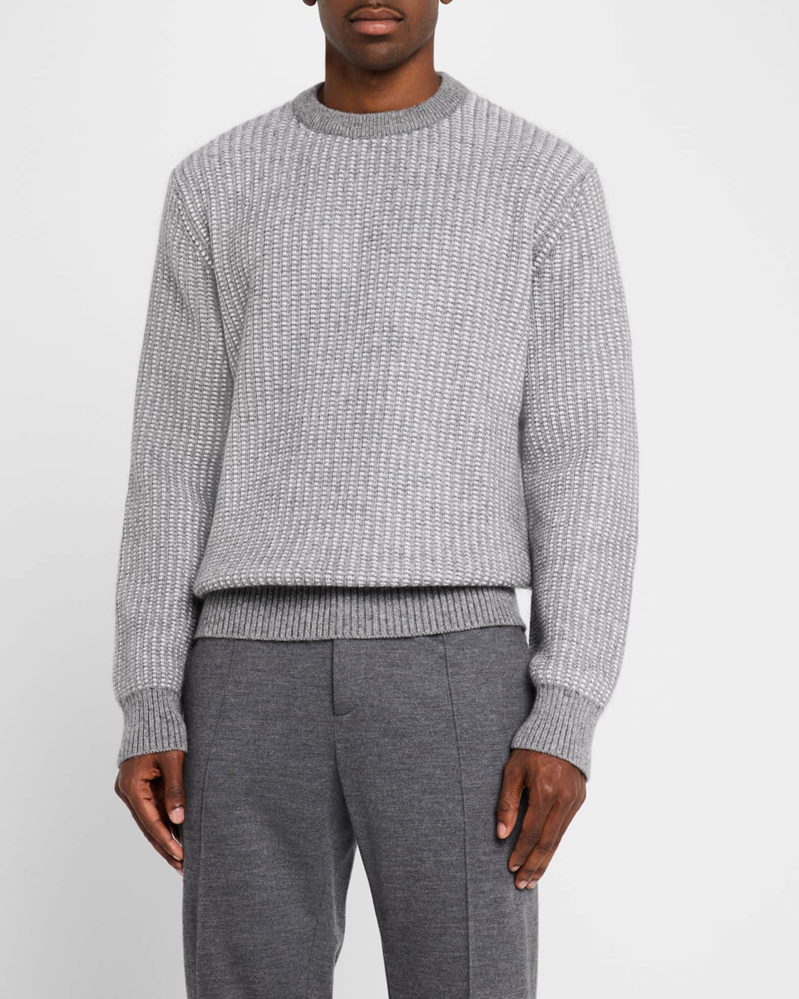 Men's Jacquard Crewneck Sweater