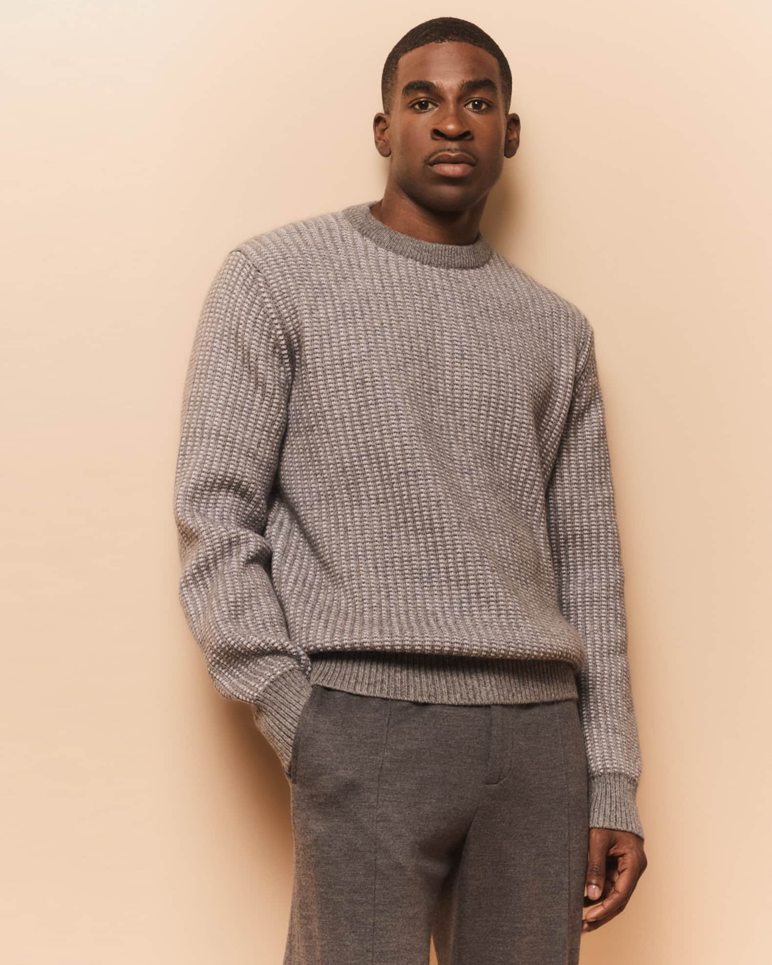 Men's Jacquard Crewneck Sweater