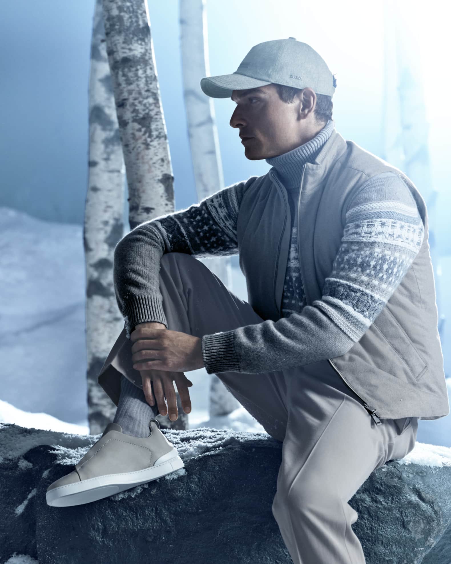Men's cashmere baseball cap sales