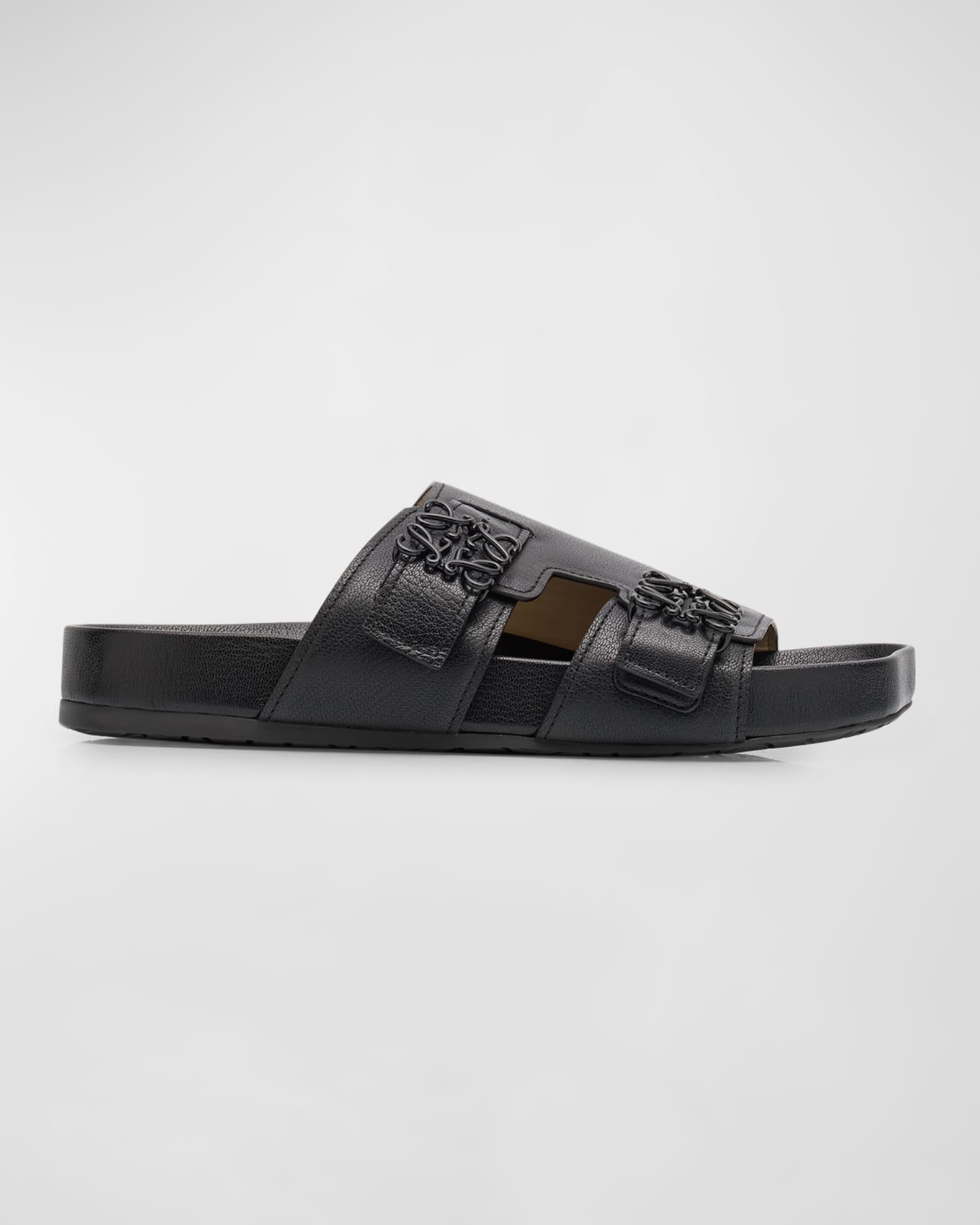 Loewe Men s Ease Goatskin Slide Sandals Neiman Marcus