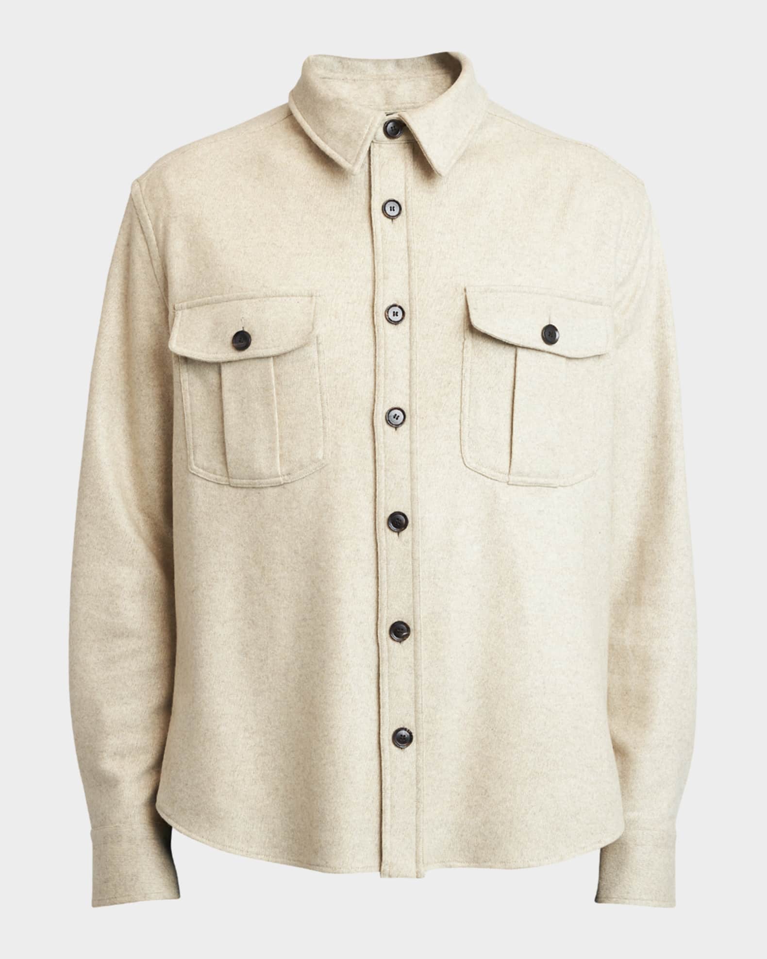 Men's Cashmere Jersey Overshirt 0