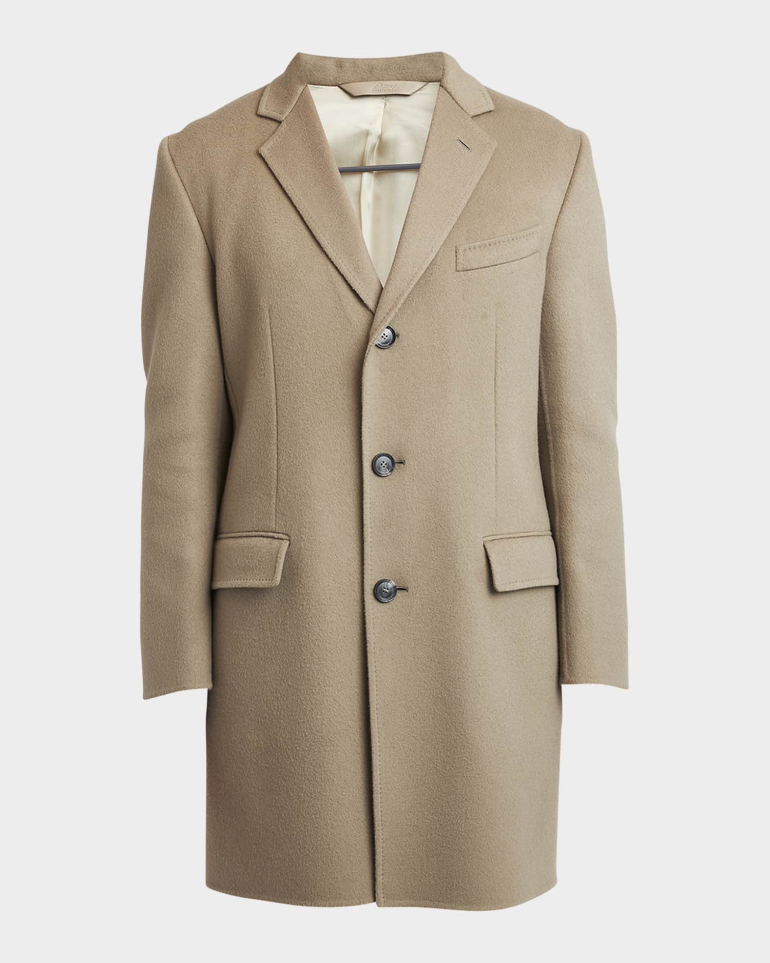 Men s Wool and Cashmere Double Face Top Coat