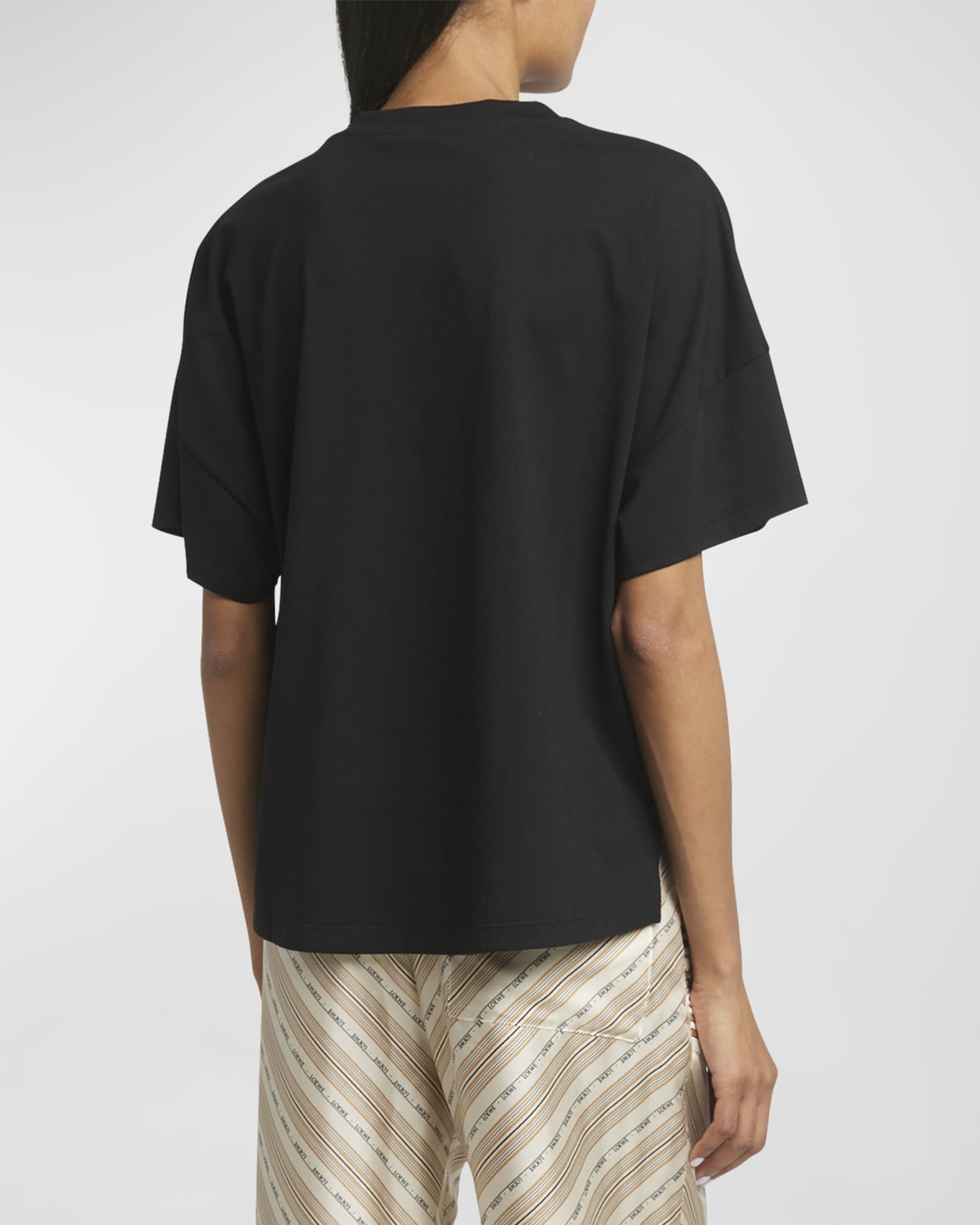 Loewe x Paula Ibiza Boxy Fit T-Shirt with Raffia Anagram