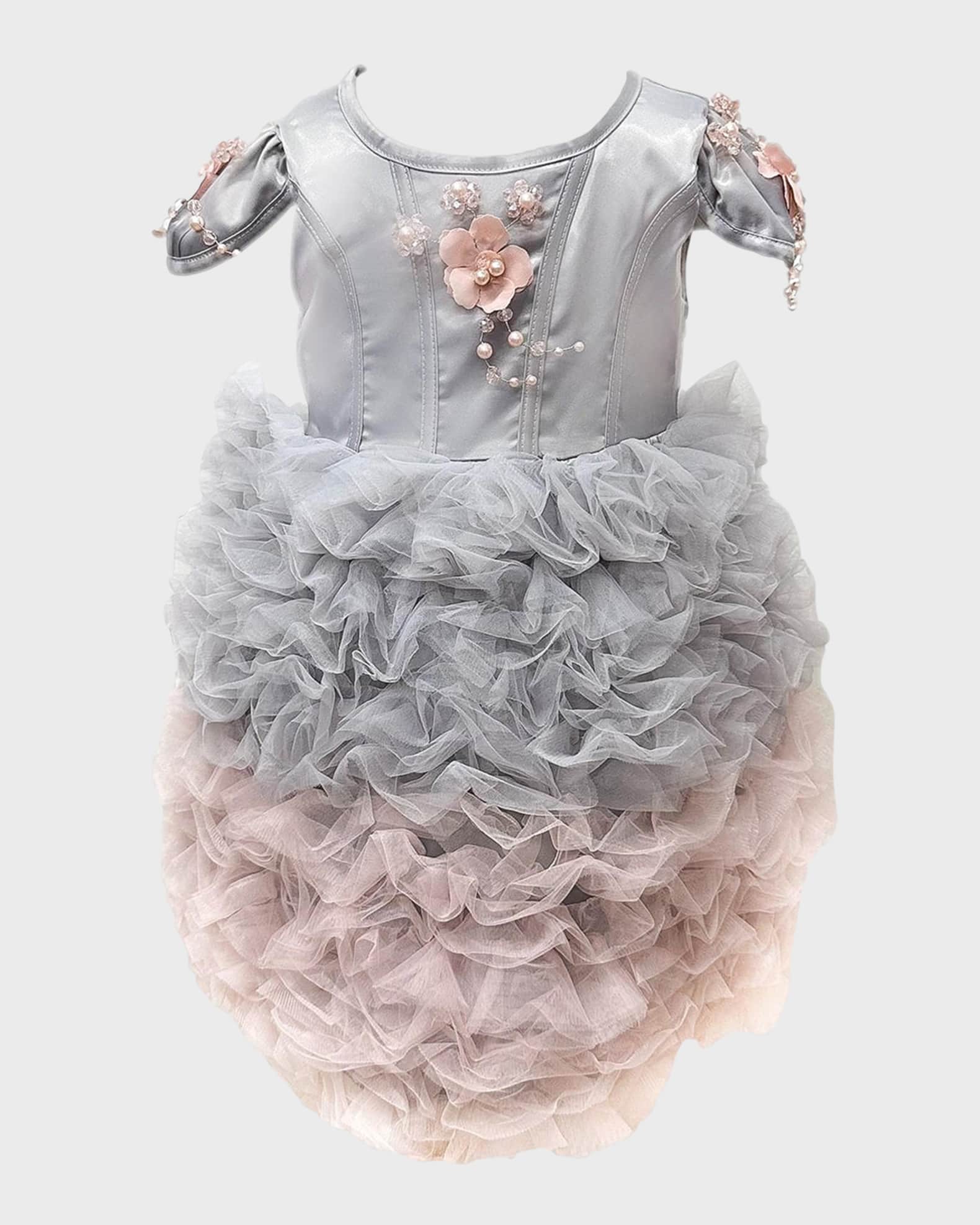 Petite Maison Kids Girl s Mia Ombre Tulle Dress Size 12m 10 Grey Pink 8 Toddler Girls Apparel Clothing