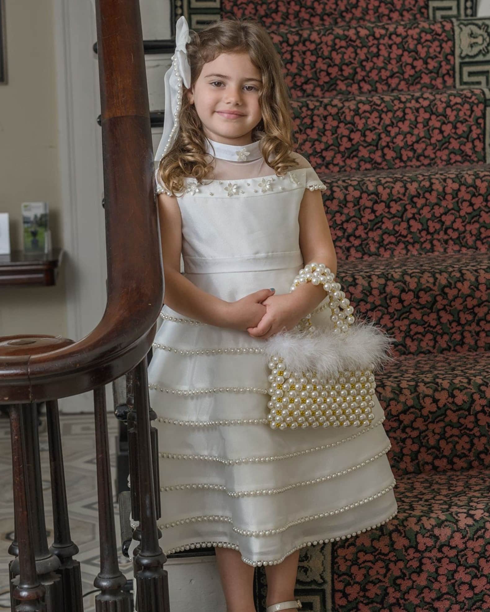 Petite Maison Kids Girl s Faux Pearl Ceremony Dress Size 12m 10 White 8 Toddler Girls Apparel Clothing
