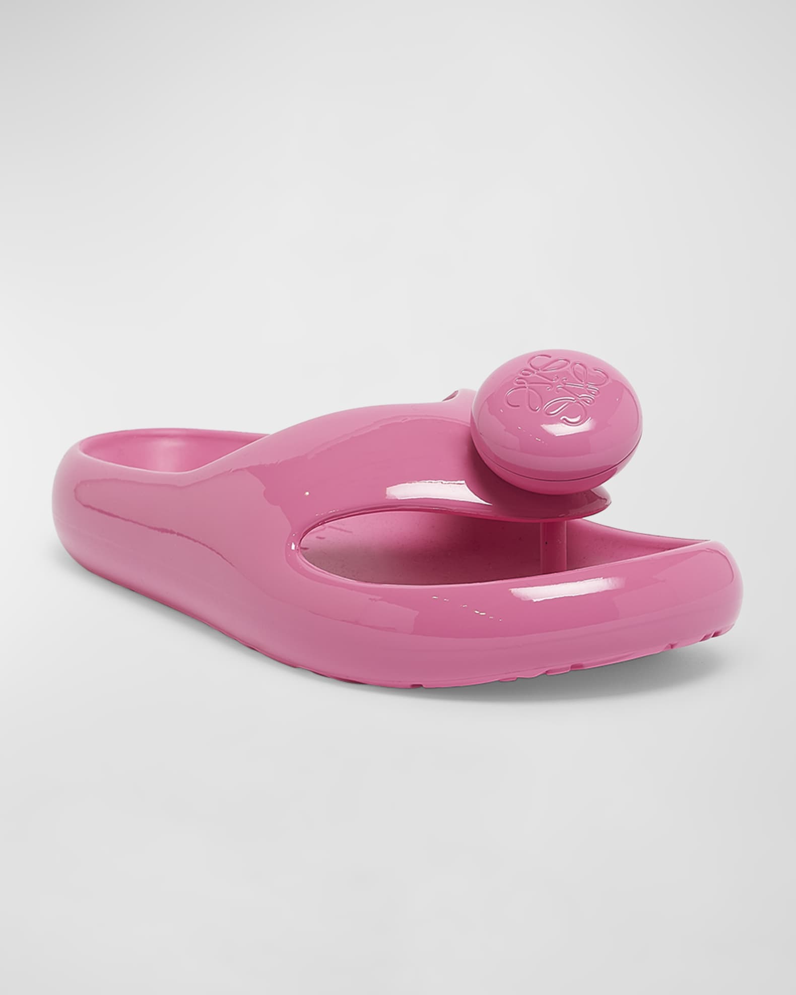 Loewe Pebble Foam Toe-Post Slide Sandals | Neiman Marcus