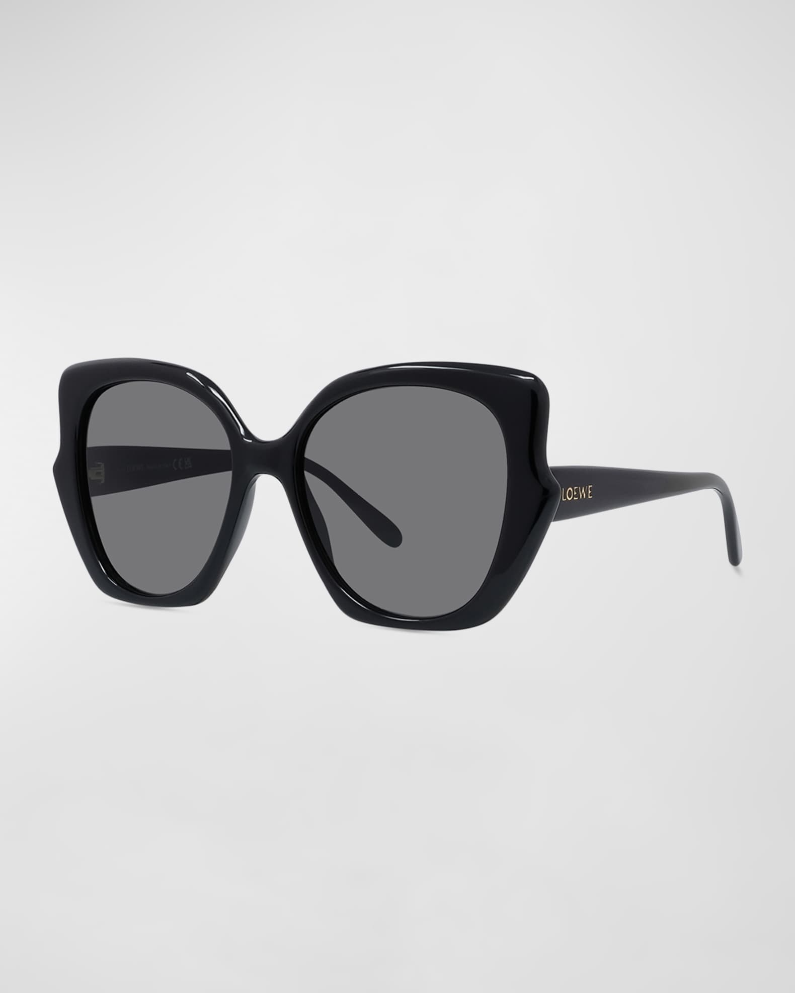 Loewe Logo Acetate Butterfly Sunglasses | Neiman Marcus