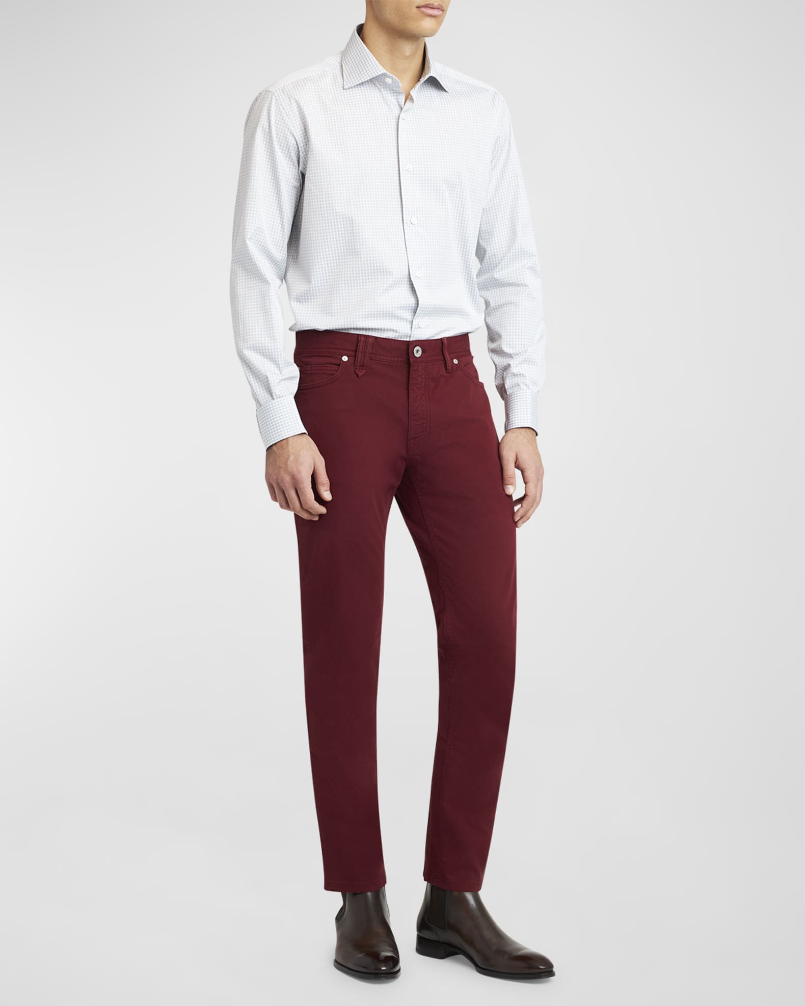Men's Cotton Stretch 5-Pocket Pants 1