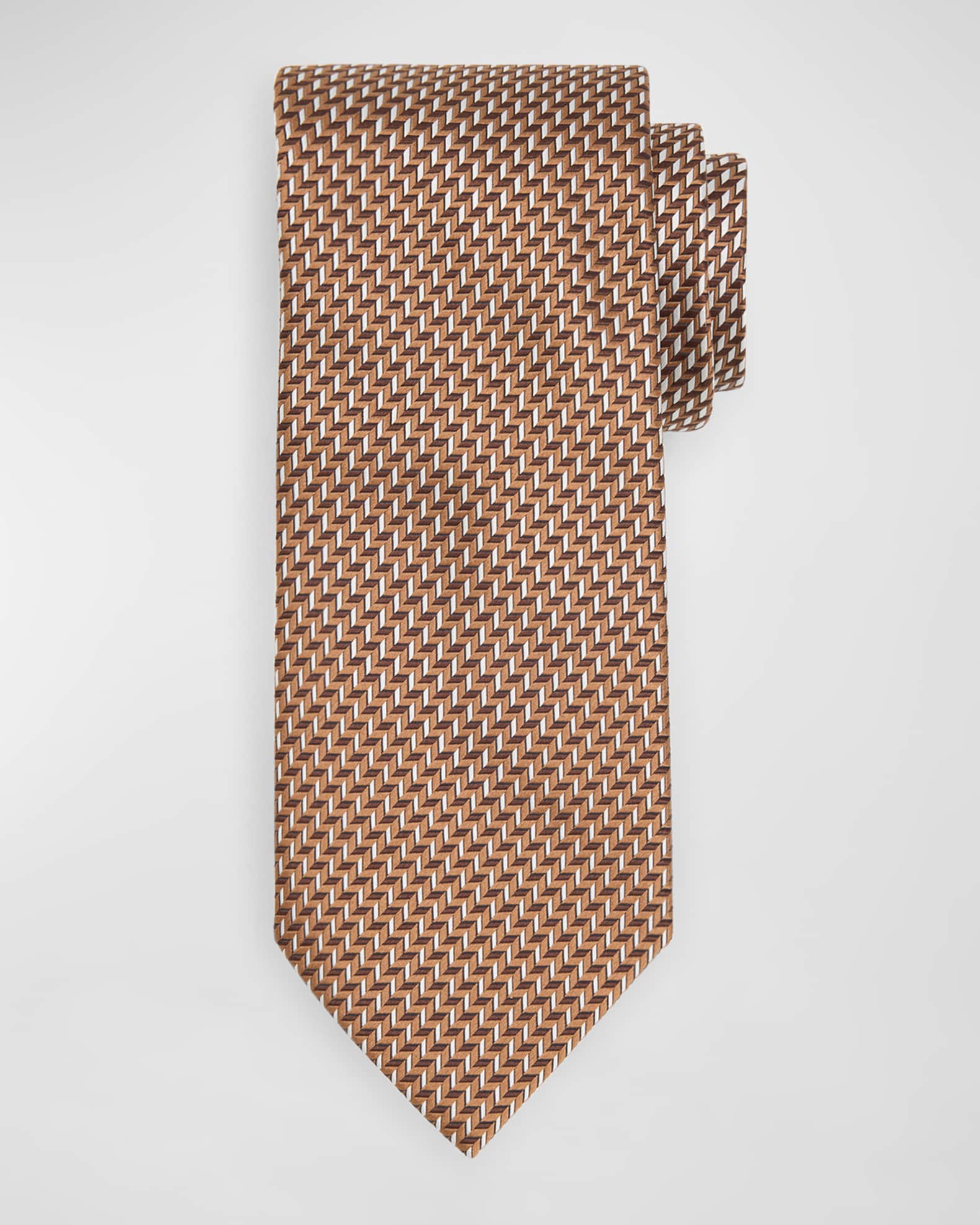 Men's Micro-Houndstooth Silk Tie 0