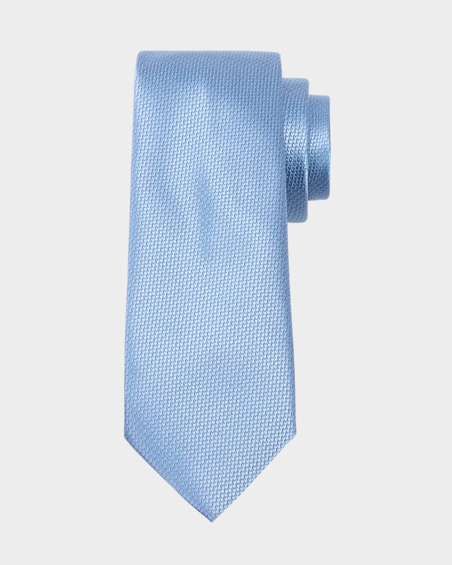 Men's Textured Silk Tie 0