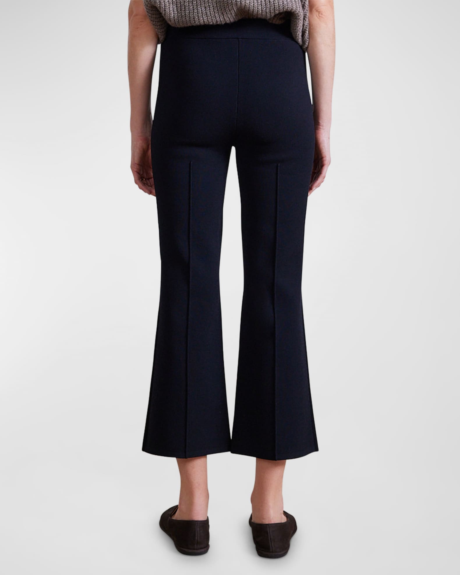 Apiece Apart Rene Pintuck Cropped Flare-Leg Pants | Neiman Marcus