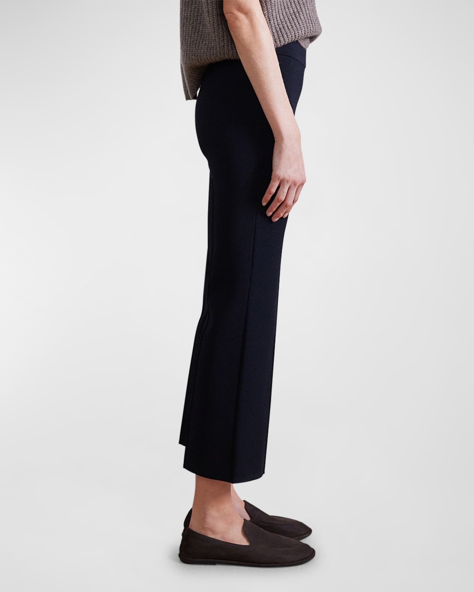 Apiece Apart Rene Pintuck Cropped Flare-Leg Pants | Neiman Marcus