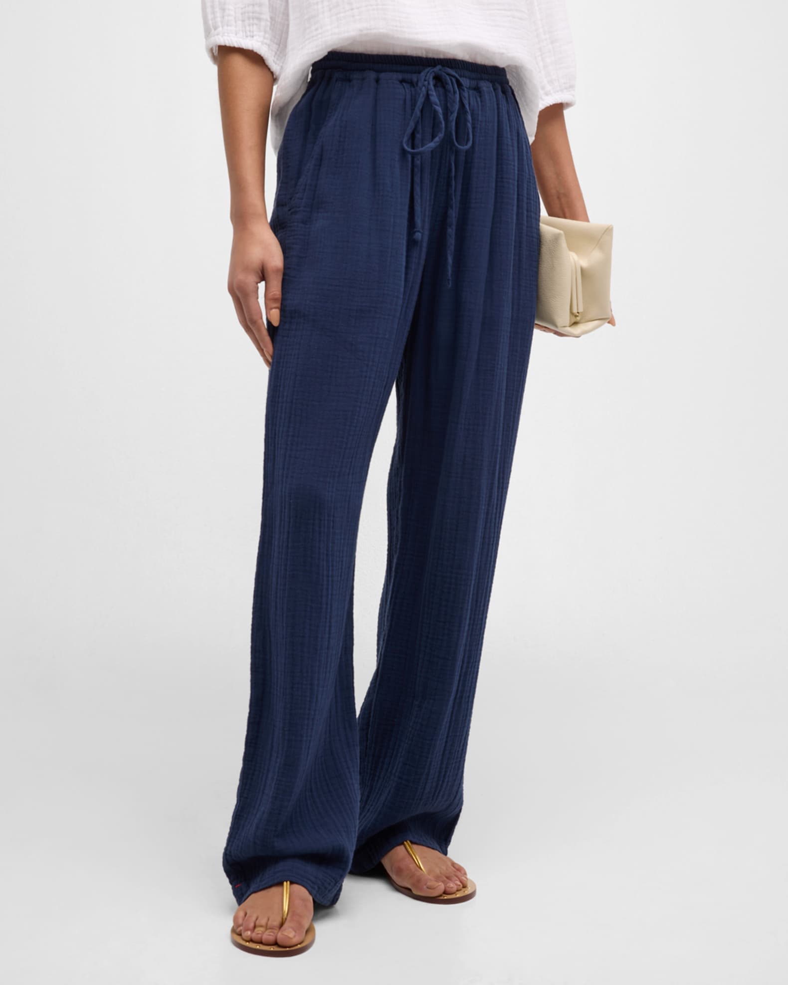 Xirena Dylan StraightLeg Cotton Gauze Pants Neiman Marcus