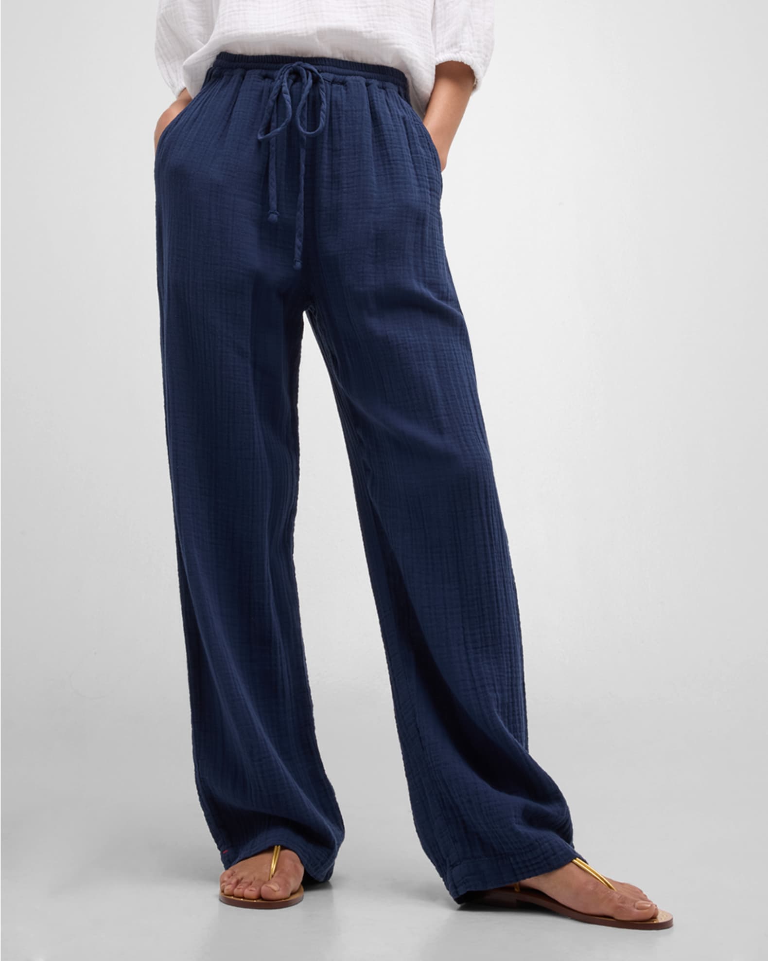 Xirena Dylan StraightLeg Cotton Gauze Pants Neiman Marcus