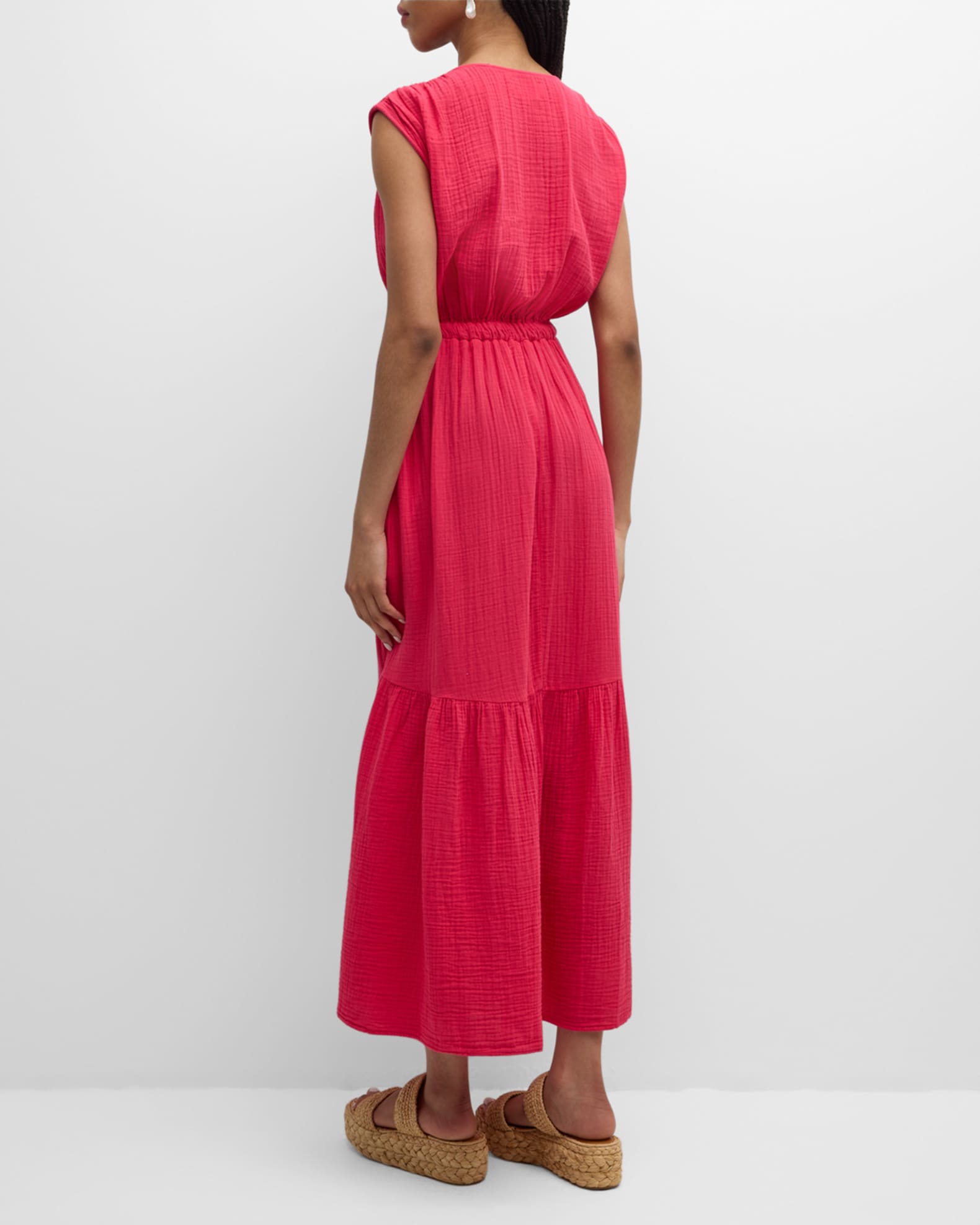 Serena Black Cotton Gauze Maxi Skirt