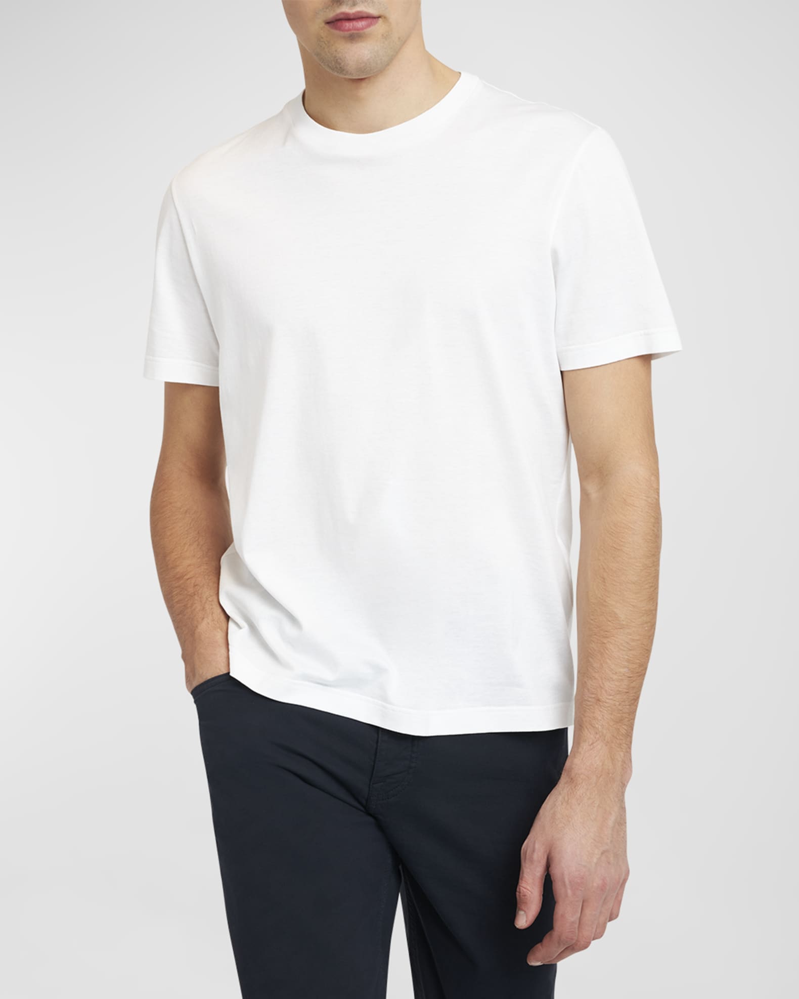 7221 White Crew Neck T-Shirt main image 1