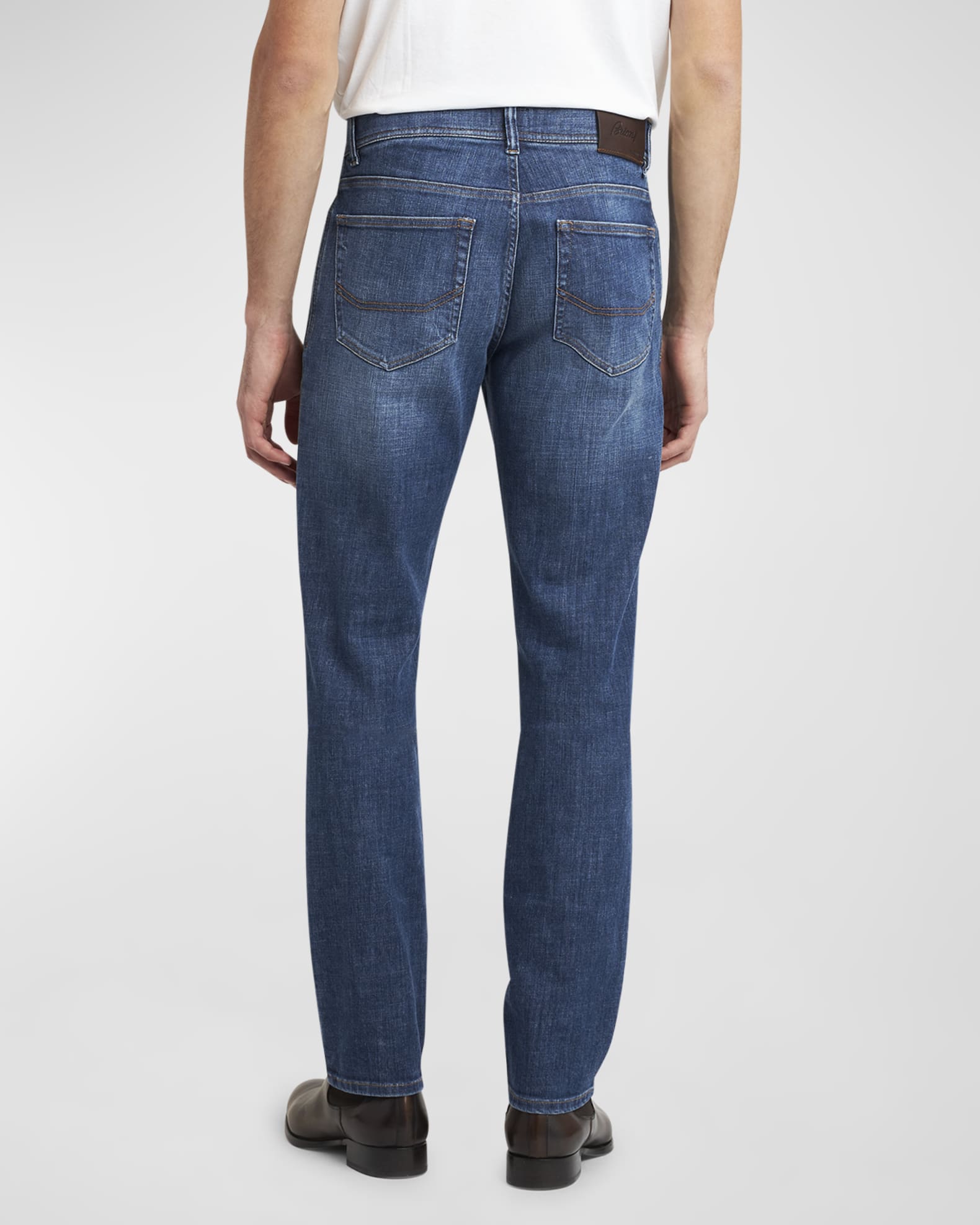 満点の Brioni Men's Light Wash Straight-Leg Jeans | Neiman Marcus パンツ