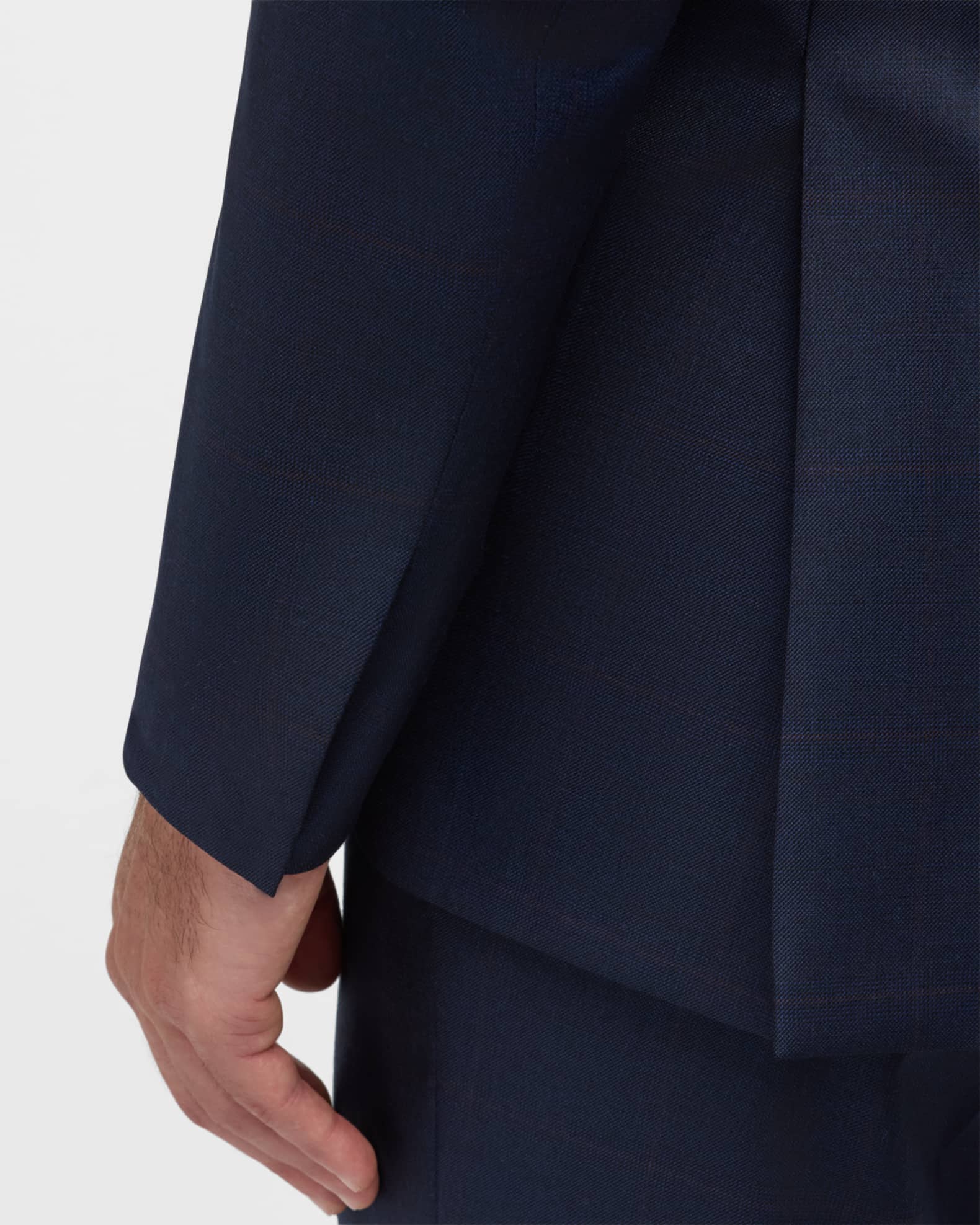 Mens Charcoal Grey With Rust Plaid Suit - Gray With Orange Pattern Windowpane Wool Suit - 100% Percent Wool Fabric Suit - Worsted Wool Business Suit main image 1