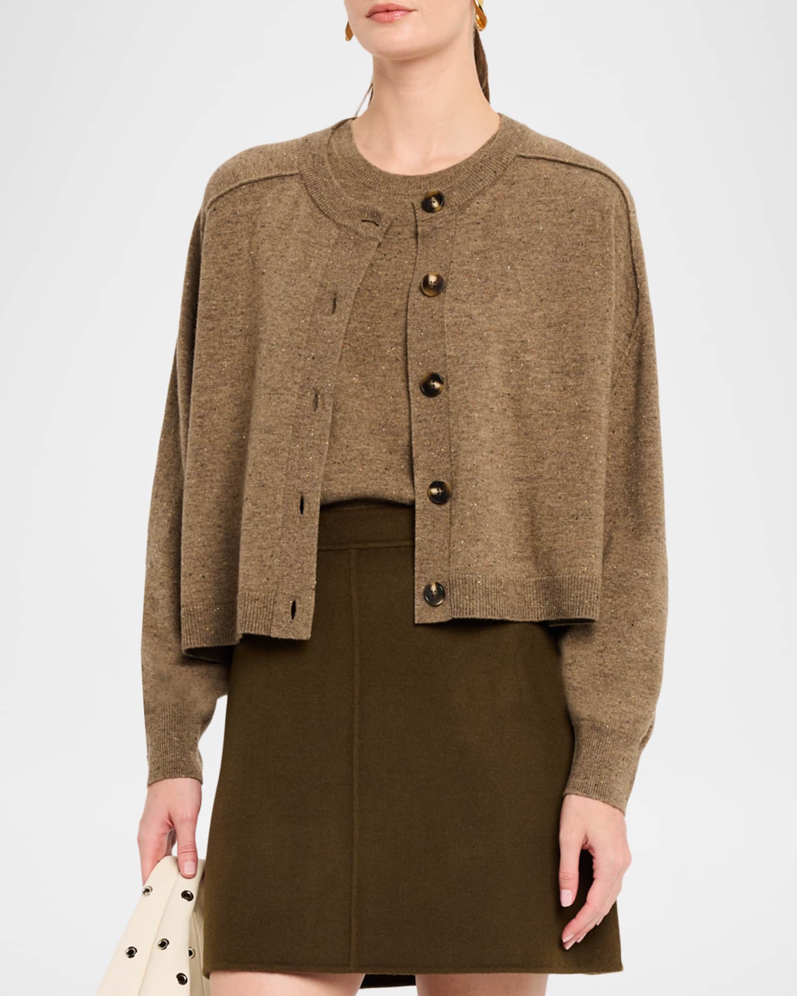 Douve Speckled Wool Cardigan 1