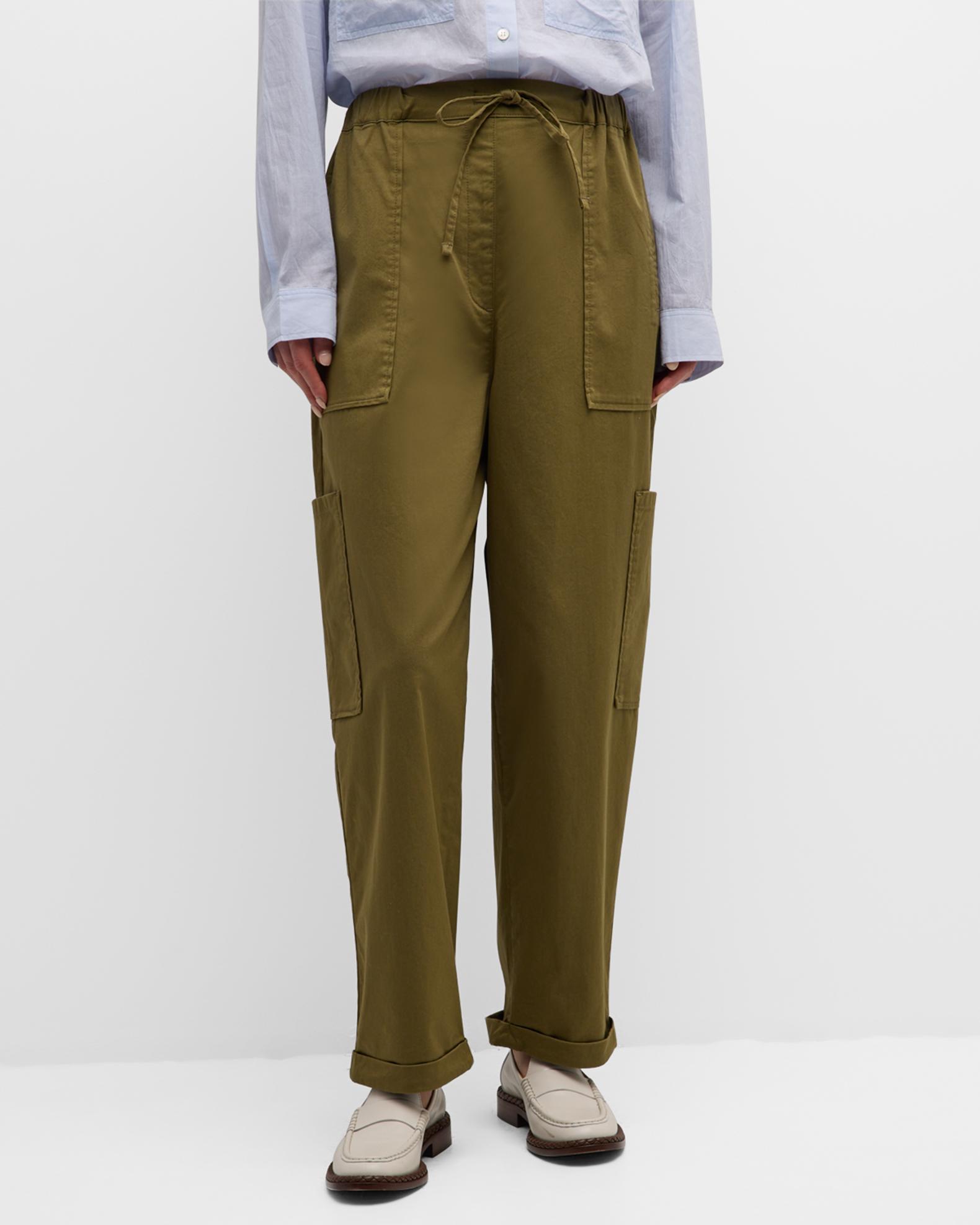 SweatyRocks Girls Casual High Waist Cargo Pants - Elastic Waist, Wide Leg, Zip Fly With Flap Pockets - View #9