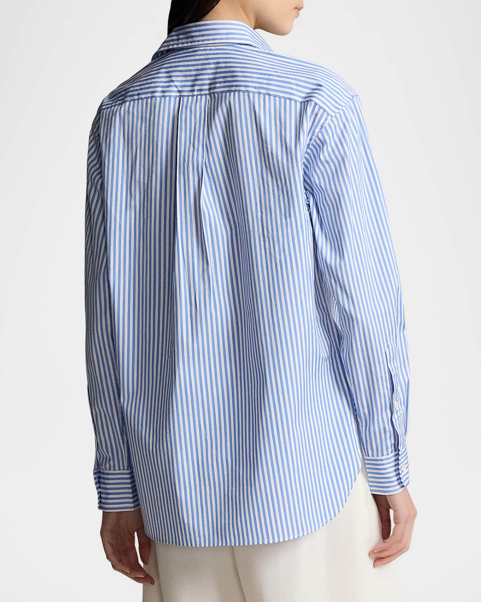 品質が完璧 Long-Sleeve Striped Lauren Ralph Polo Cotton Neiman | Blouse トップス