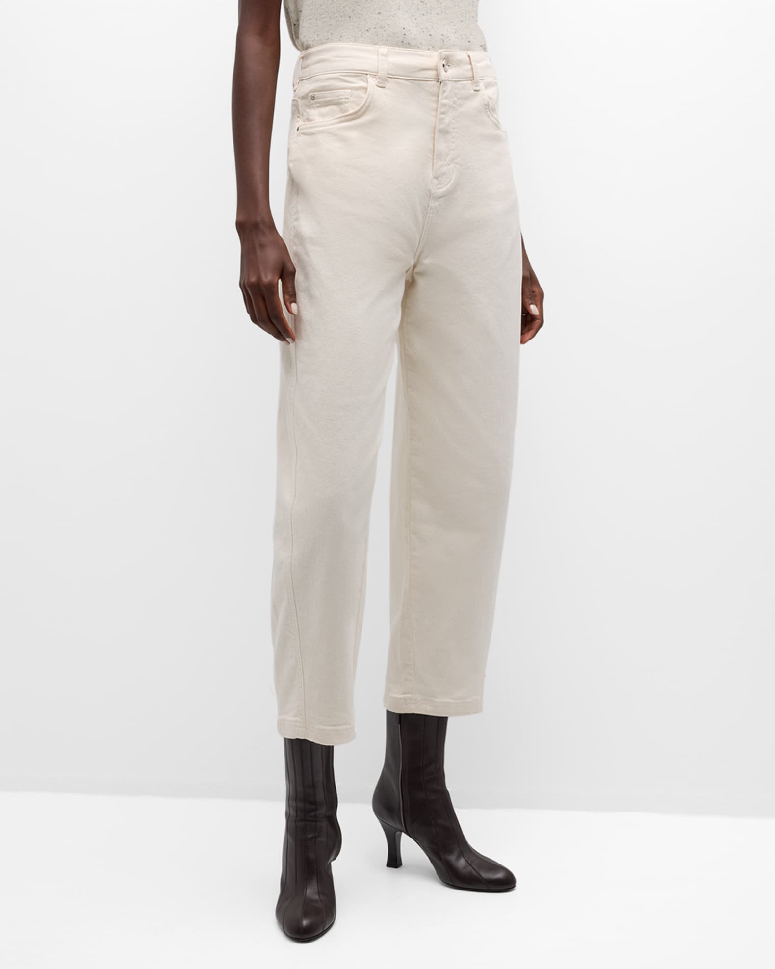 Vanessa Bruno Caleb Cropped Boyfriend Jeans Neiman Marcus