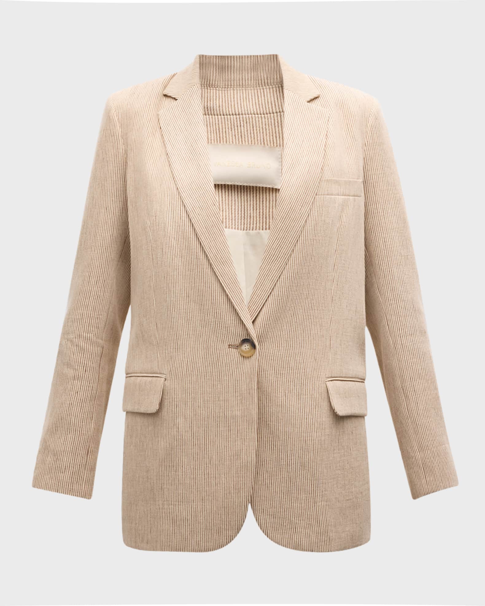 Vanessa Bruno Tilia Striped Single-Button Blazer