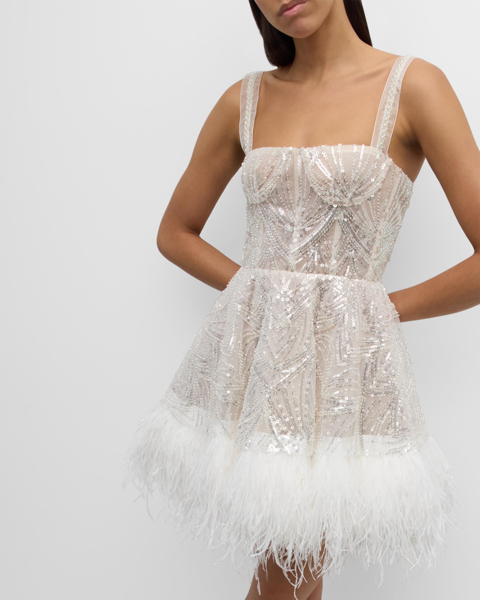 mademoiselle beaded mini dress Angelique Beaded Mini Dress