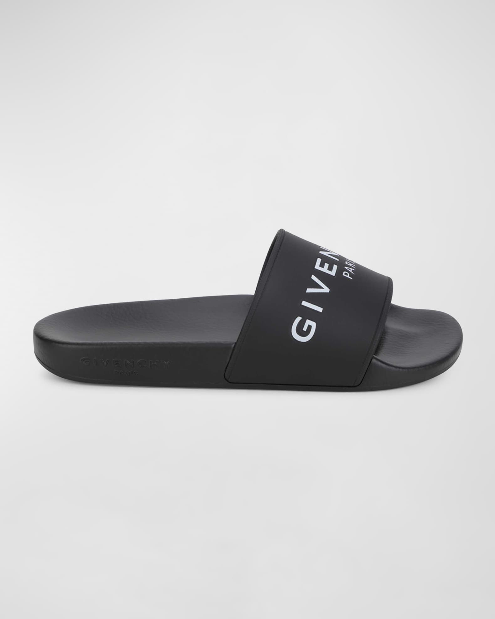 Givenchy Boy s Embossed Logo Print Slides Toddler Kids Neiman Marcus