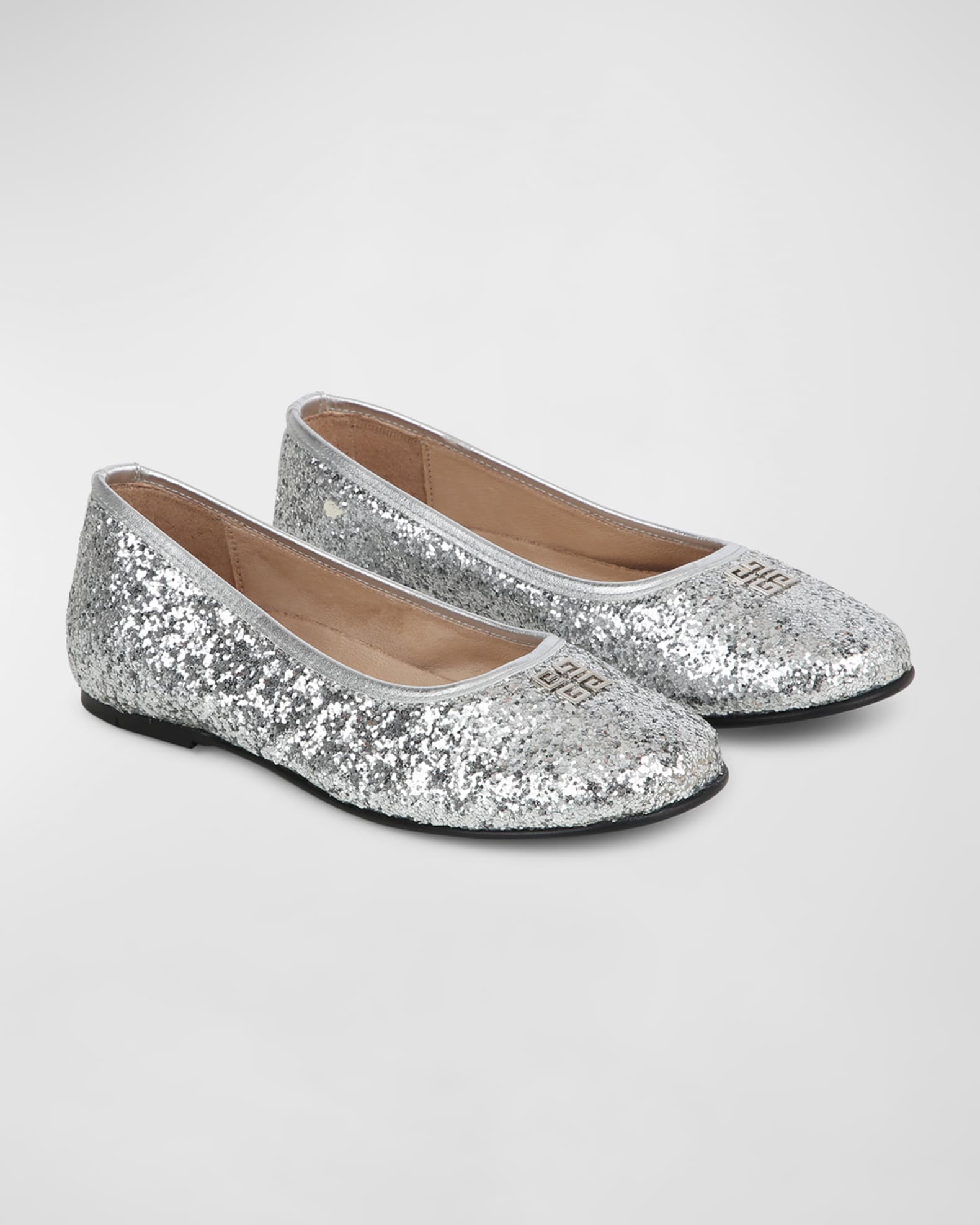 Girl's Ballerina Flats W/ Logo Plate 0