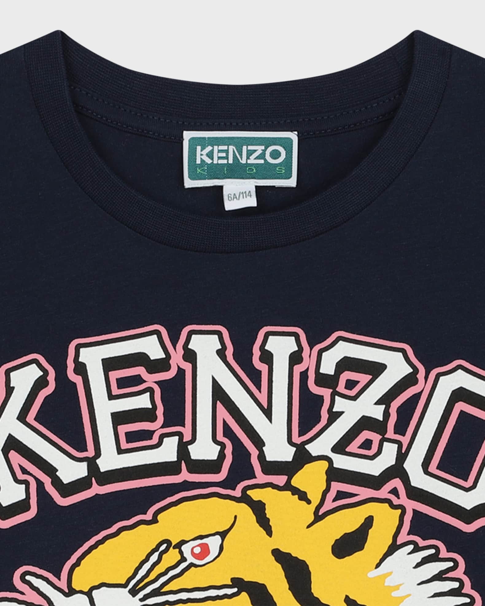 Kenzo Boy s Tiger Graphic Logo Print T Shirt Size 4 Neiman Marcus