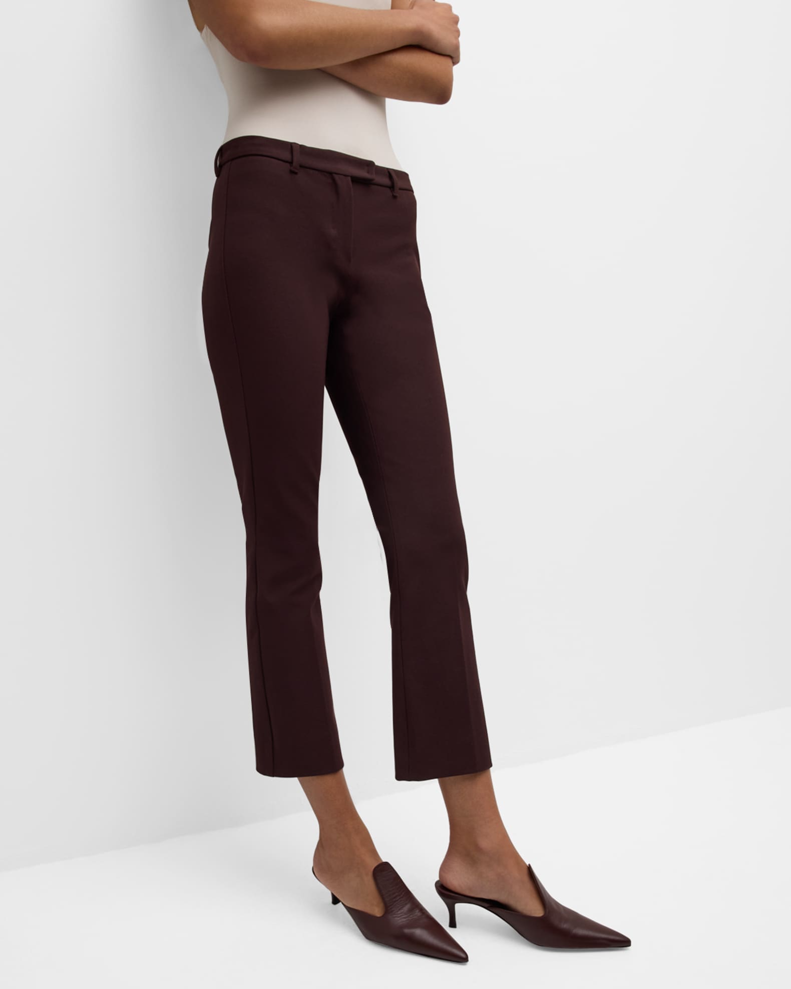 Martha Mid Rise Kick Flare w Raw Hem