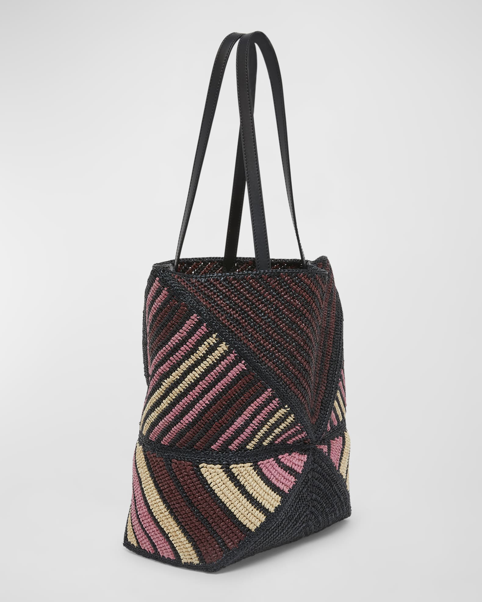 Loewe x Paula's Ibiza Medium Puzzle Fold Tote Bag in Striped